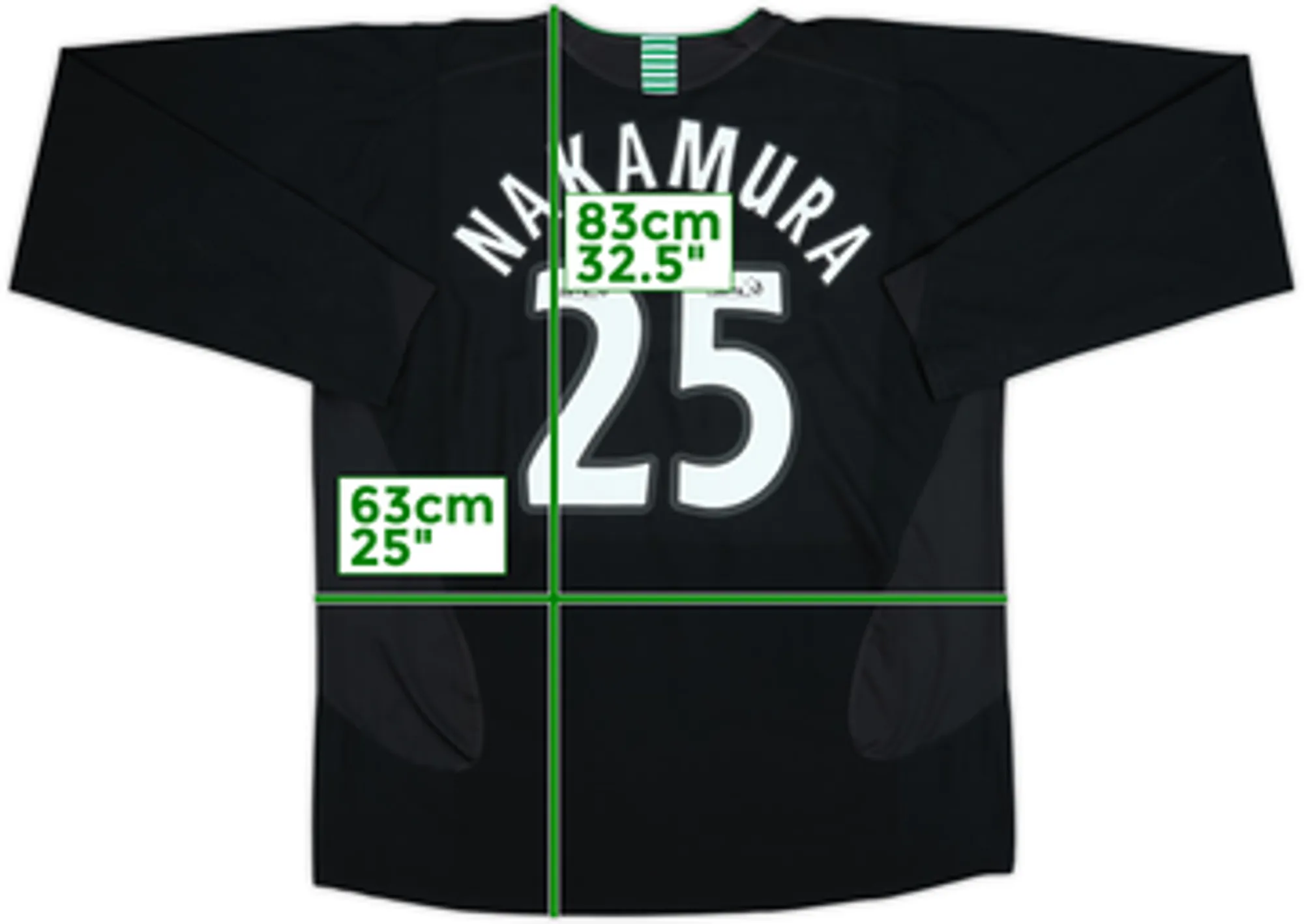 2005-07 Celtic Third L/S Shirt Nakamura #25 - 6/10 - (XXL)