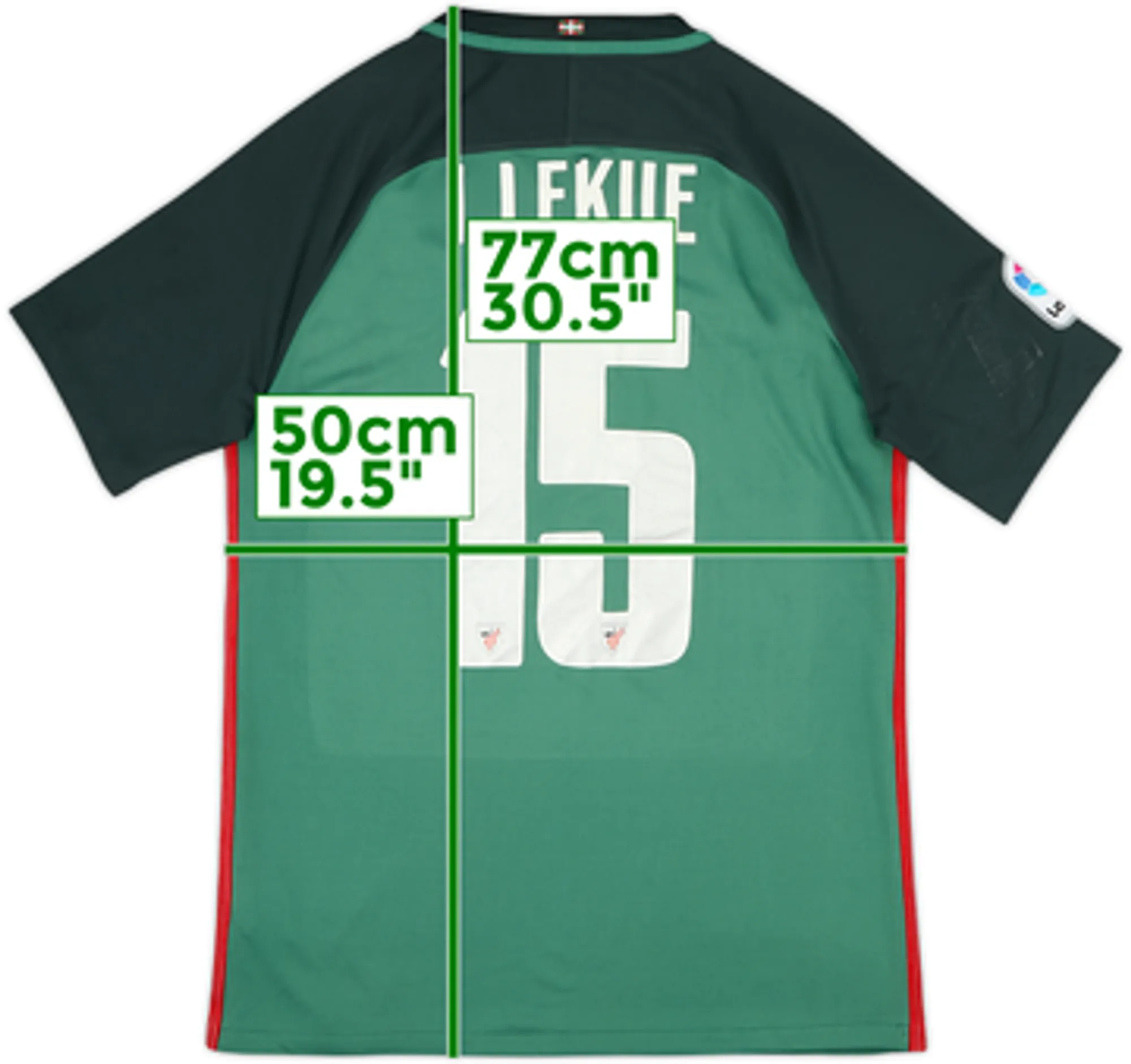 2016-17 Athletic Bilbao Away Shirt I.Lekue #15 - 6/10 - (M)