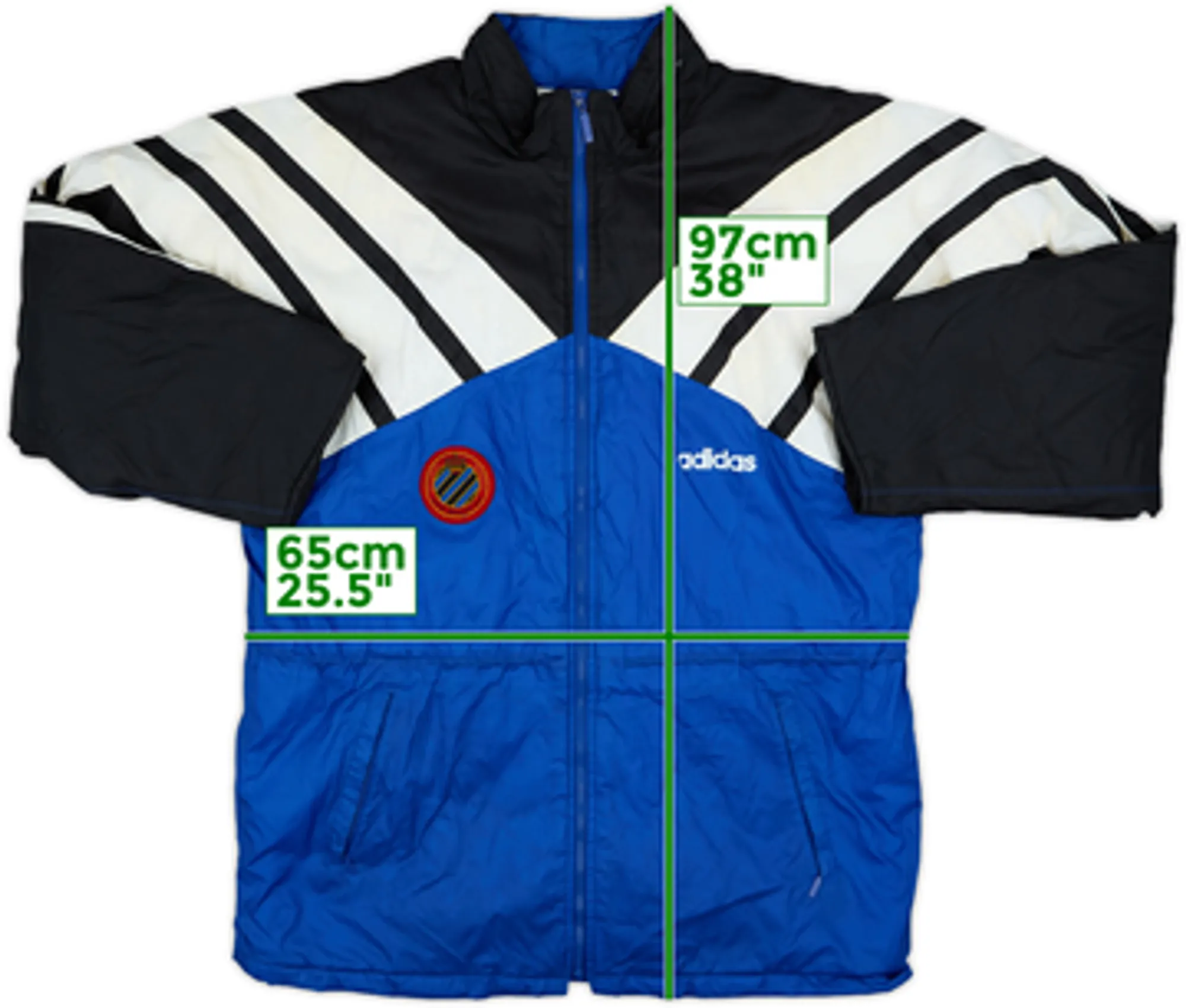 1995-96 Club Brugge adidas Padded Bench Coat - 5/10 - (XL)