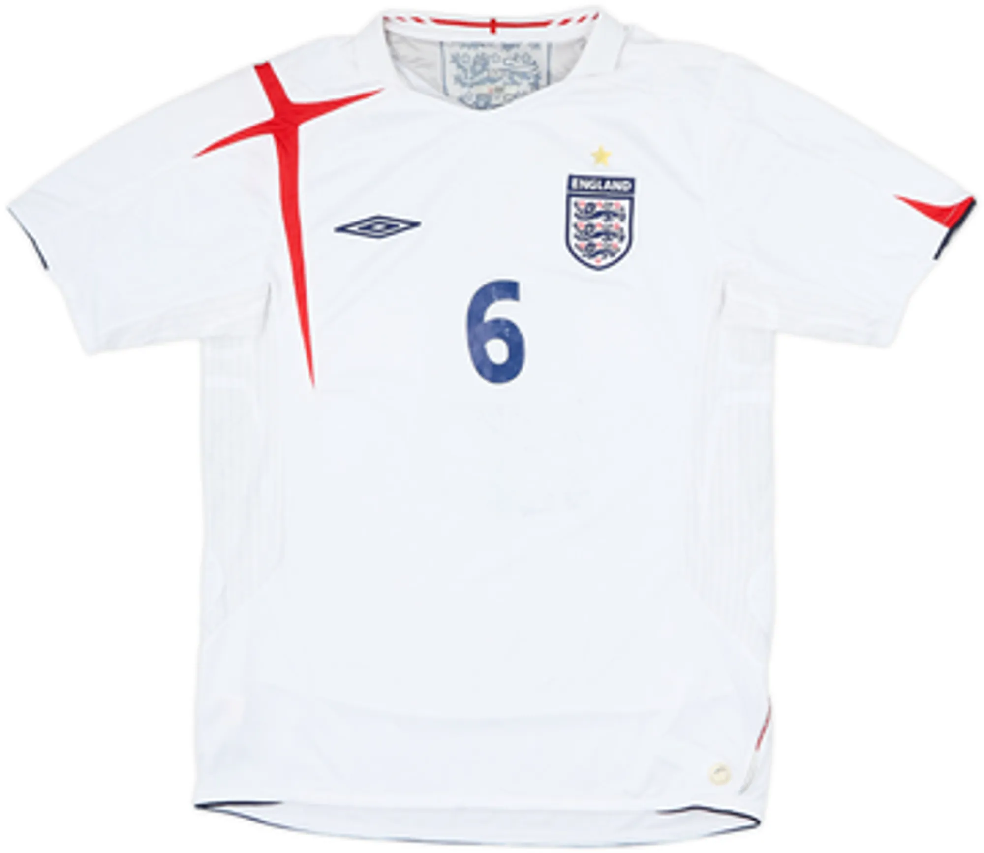 2005-07 England Home Shirt Campbell #6 - 5/10 - (S)
