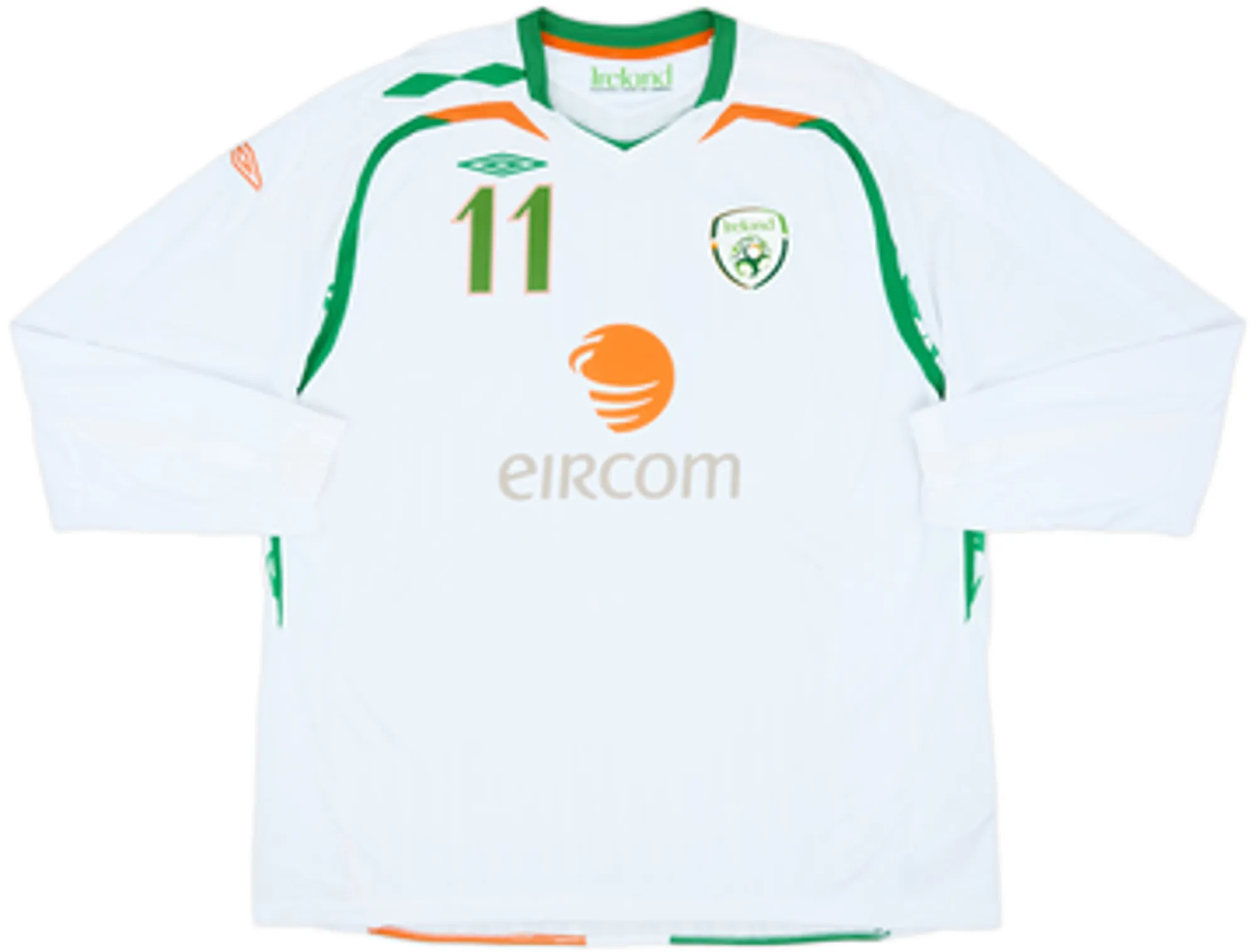 2008-10 Ireland Away L/S Shirt Duff #11 - 10/10 - (3XL)