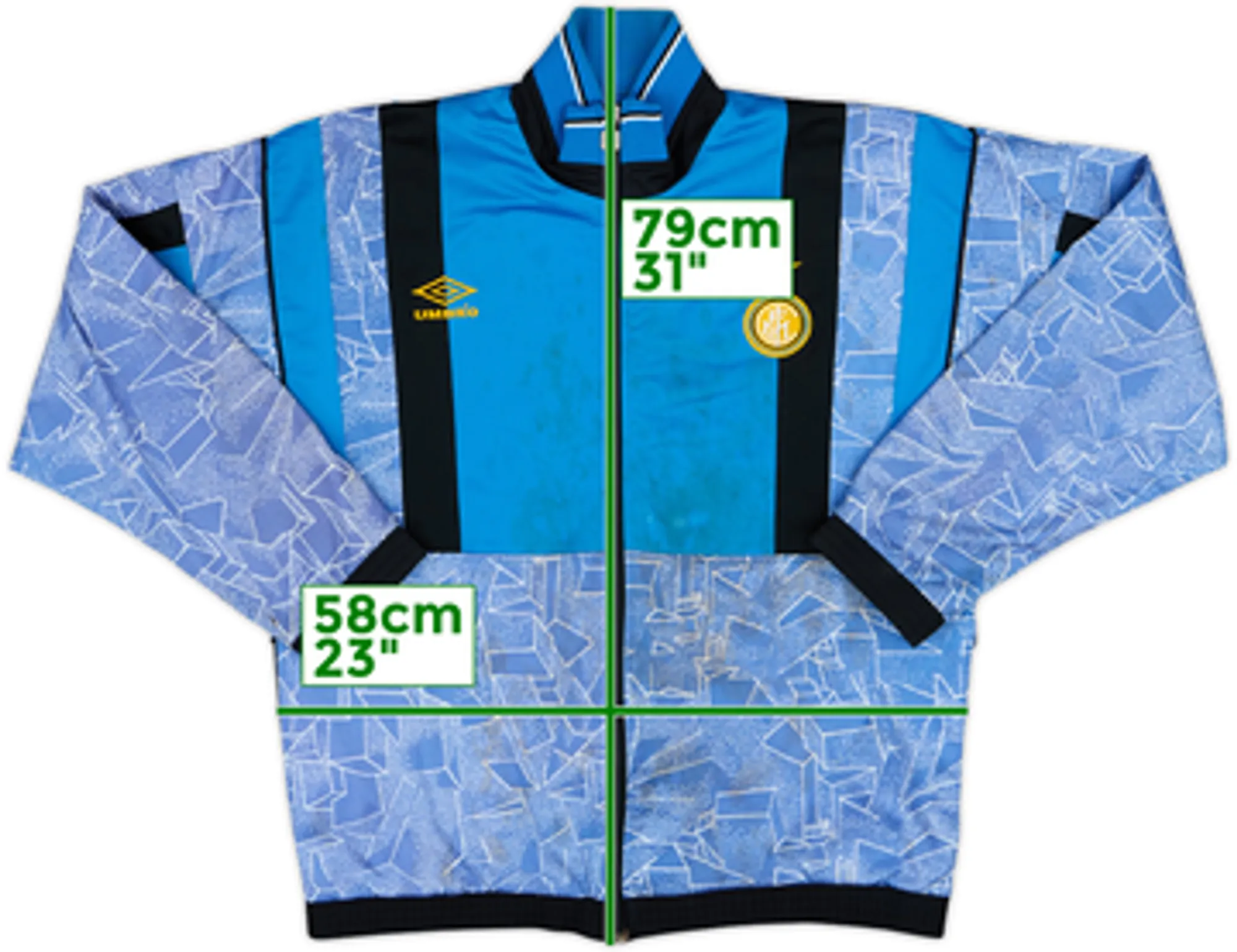 1995-96 Inter Milan Umbro Track Jacket - 5/10 - (L)