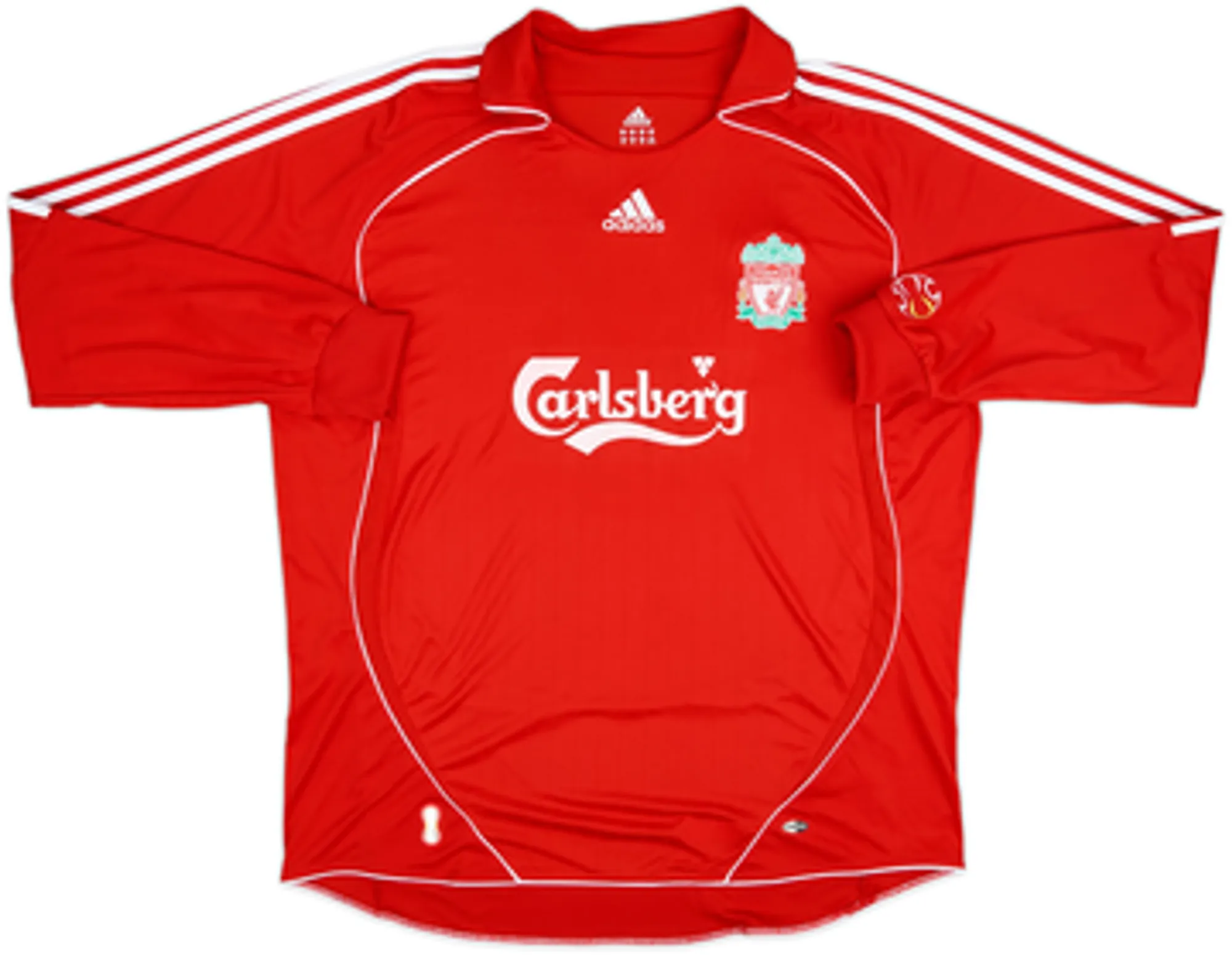 2006-08 Liverpool Home L/S Shirt Gerrard #8 - 8/10 - (XXL)