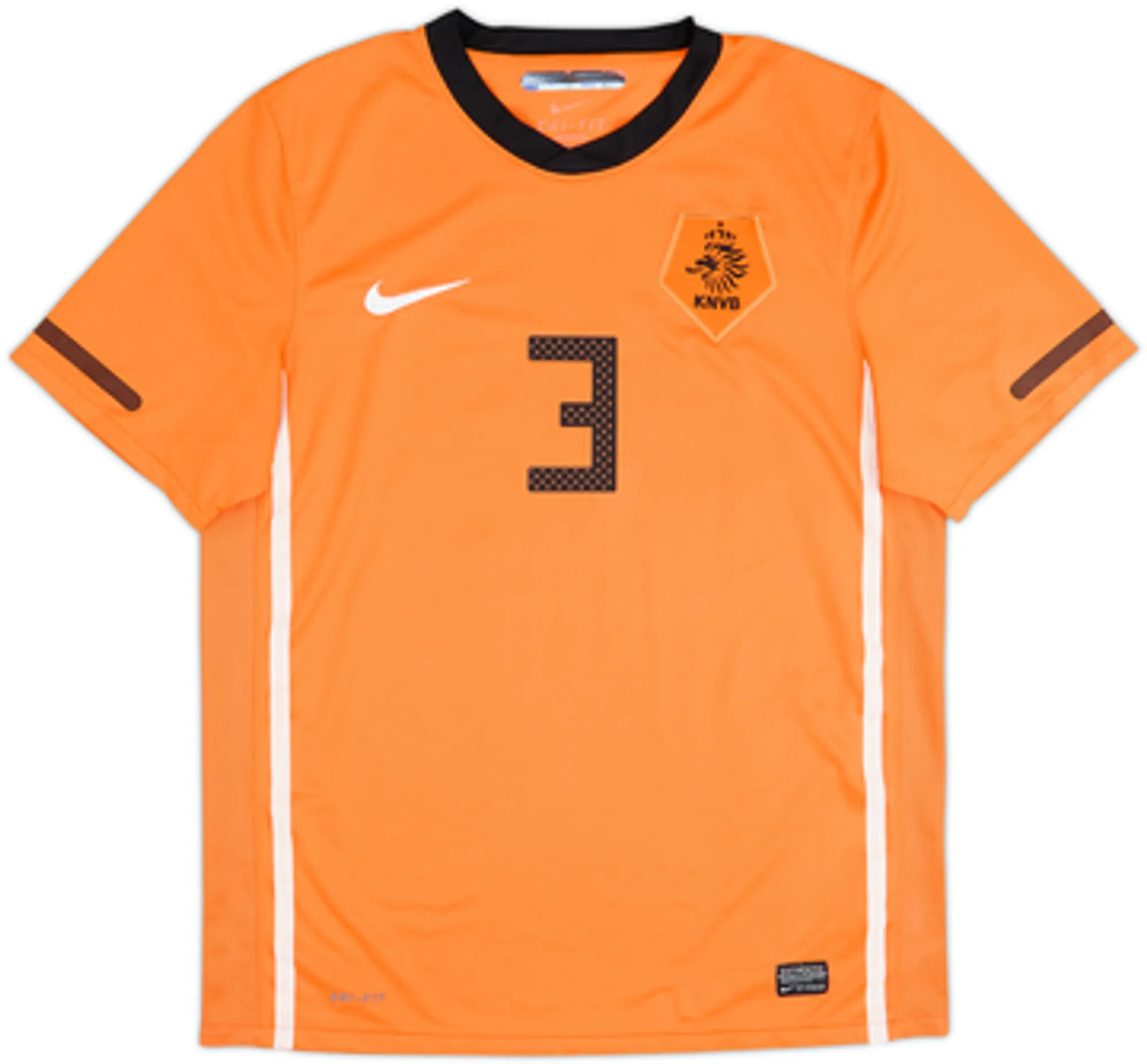 2010-11 Netherlands Home Shirt Heitinga #3 - 8/10 - (M)