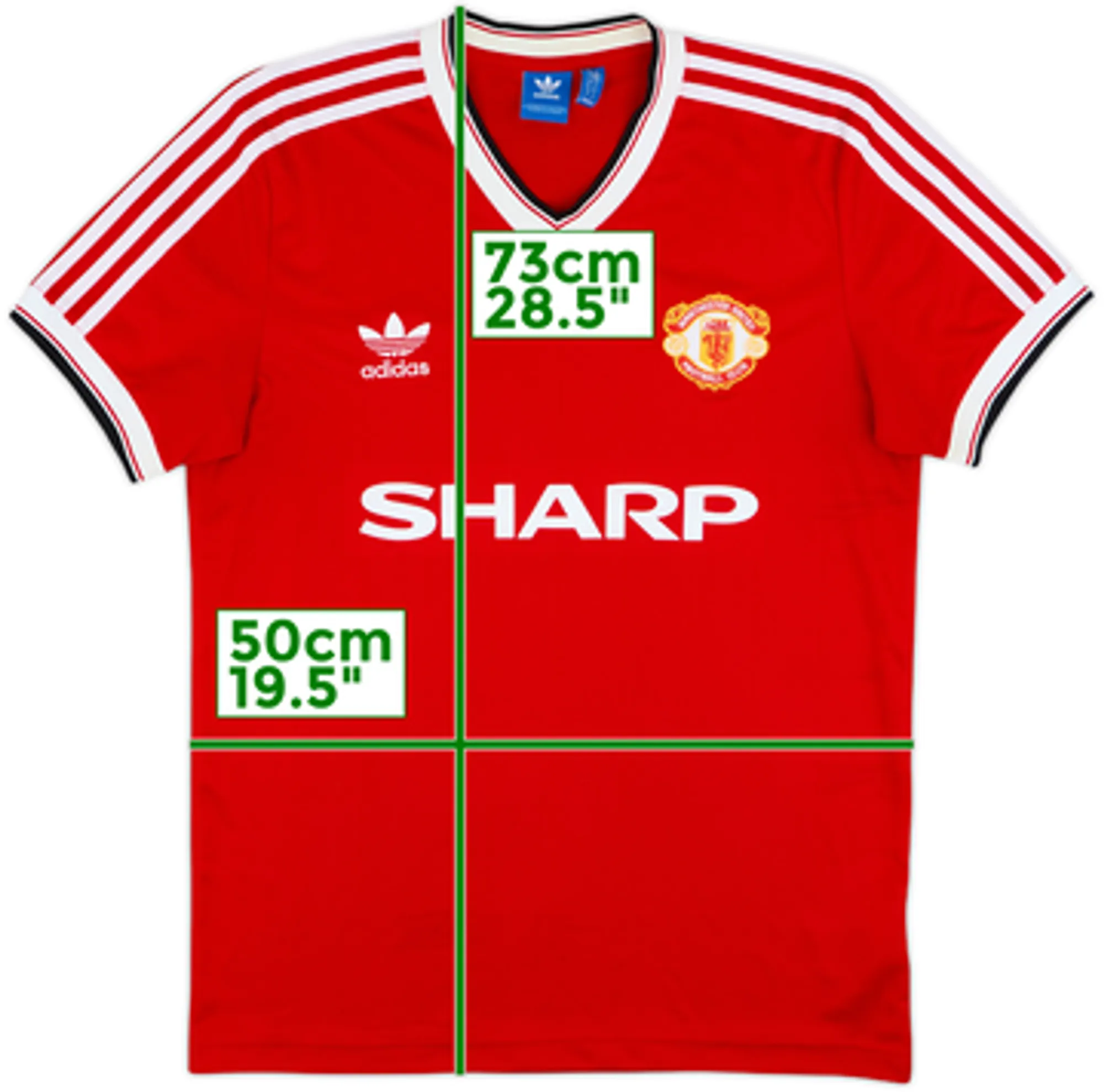 2016-17 Manchester United adidas Originals Retro '1986-88' Home Shirt - 7/10 - (M)