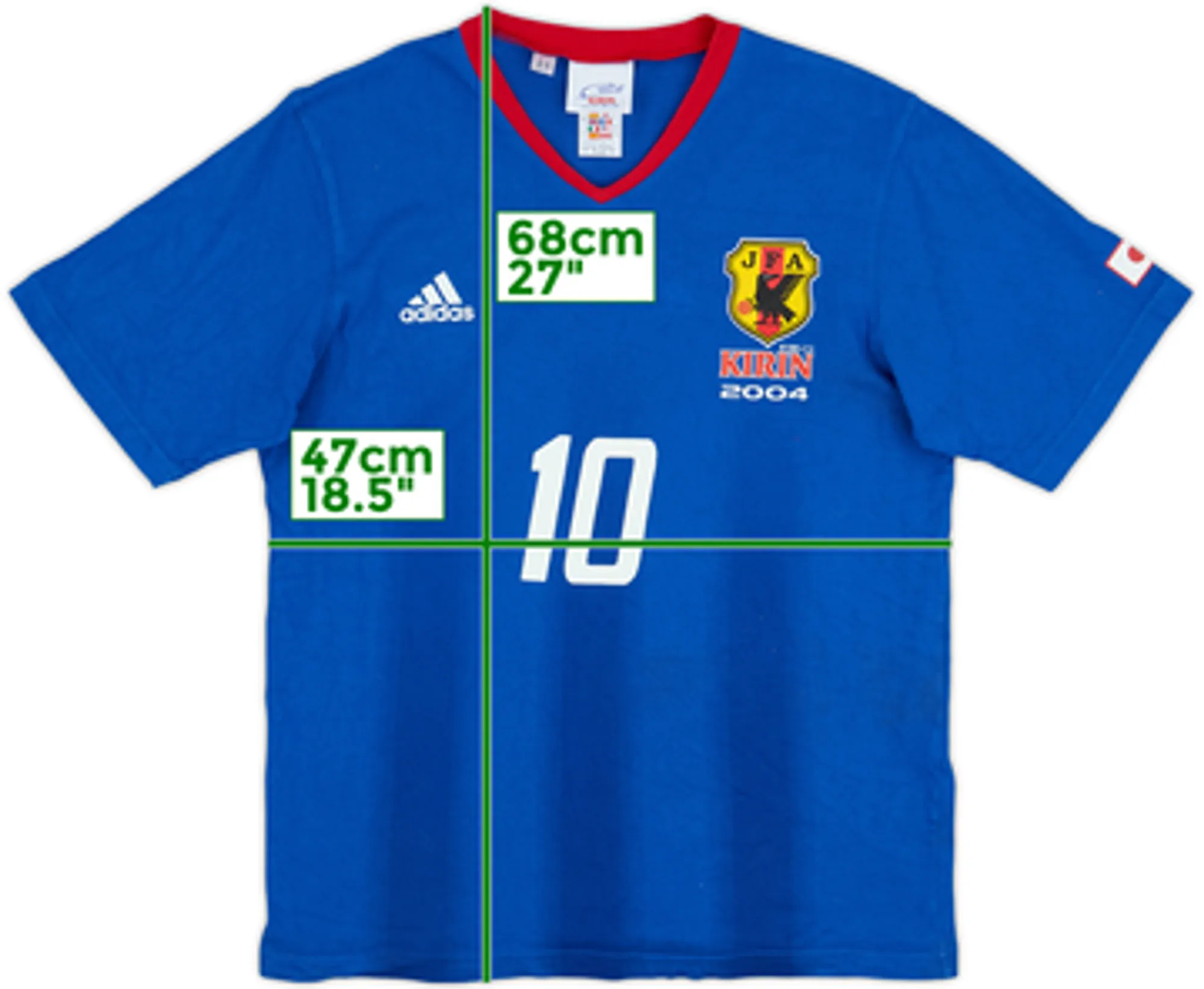 2004 Japan adidas Cotton Tee #10 - 9/10 - (S)