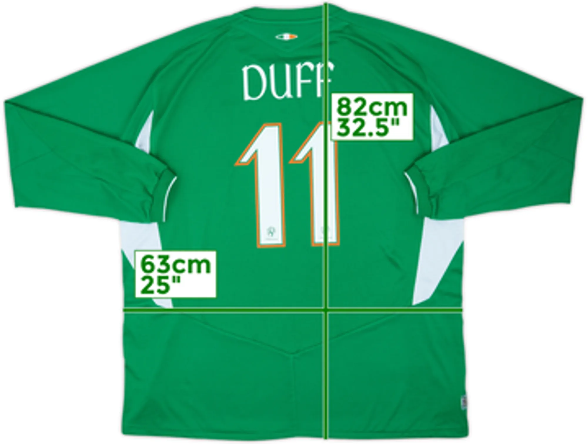 2004-06 Ireland Home L/S Shirt Duff #11 - 10/10 - (XXL)