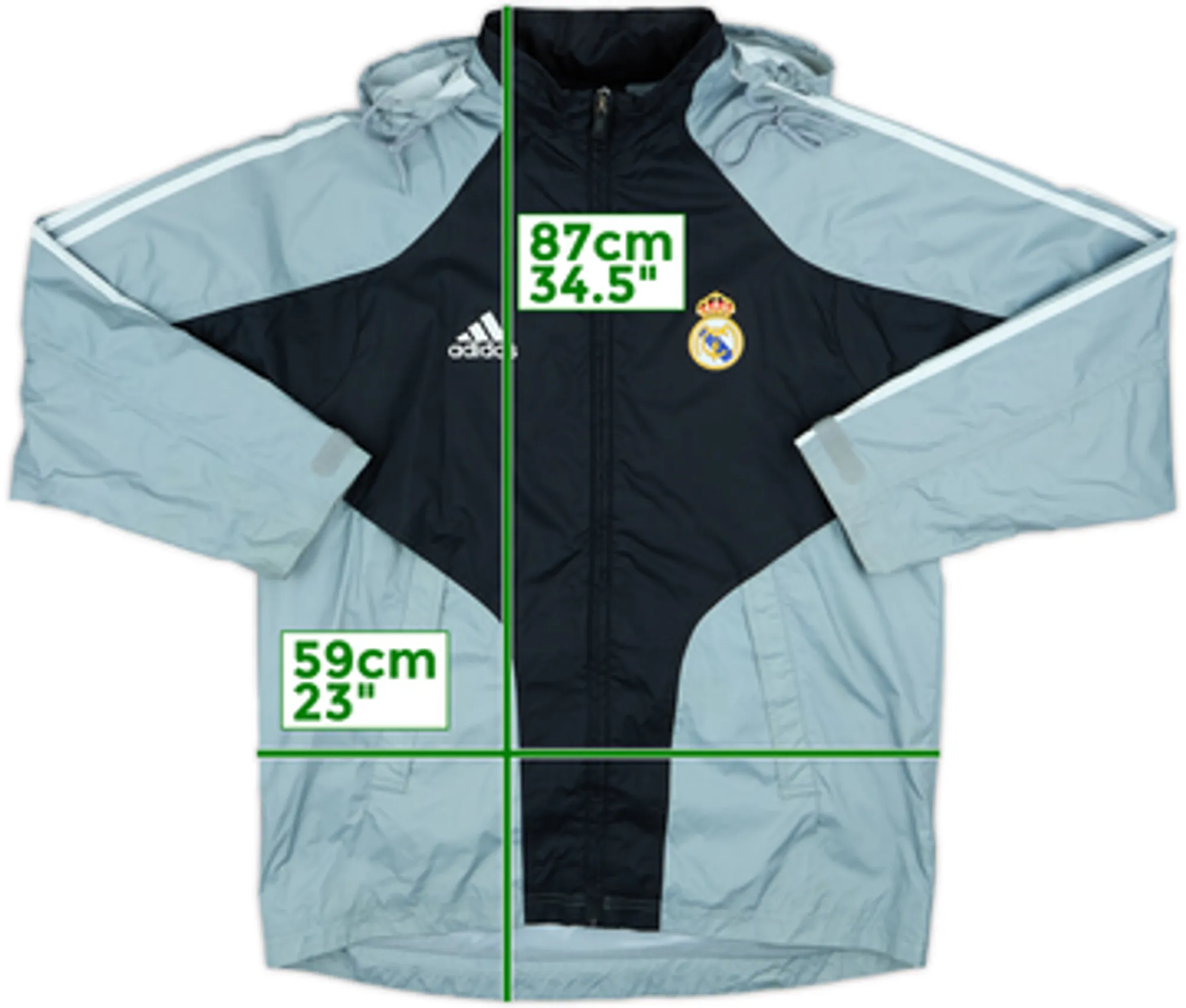 2004-05 Real Madrid adidas Hooded Rain Jacket - 7/10 - (S)