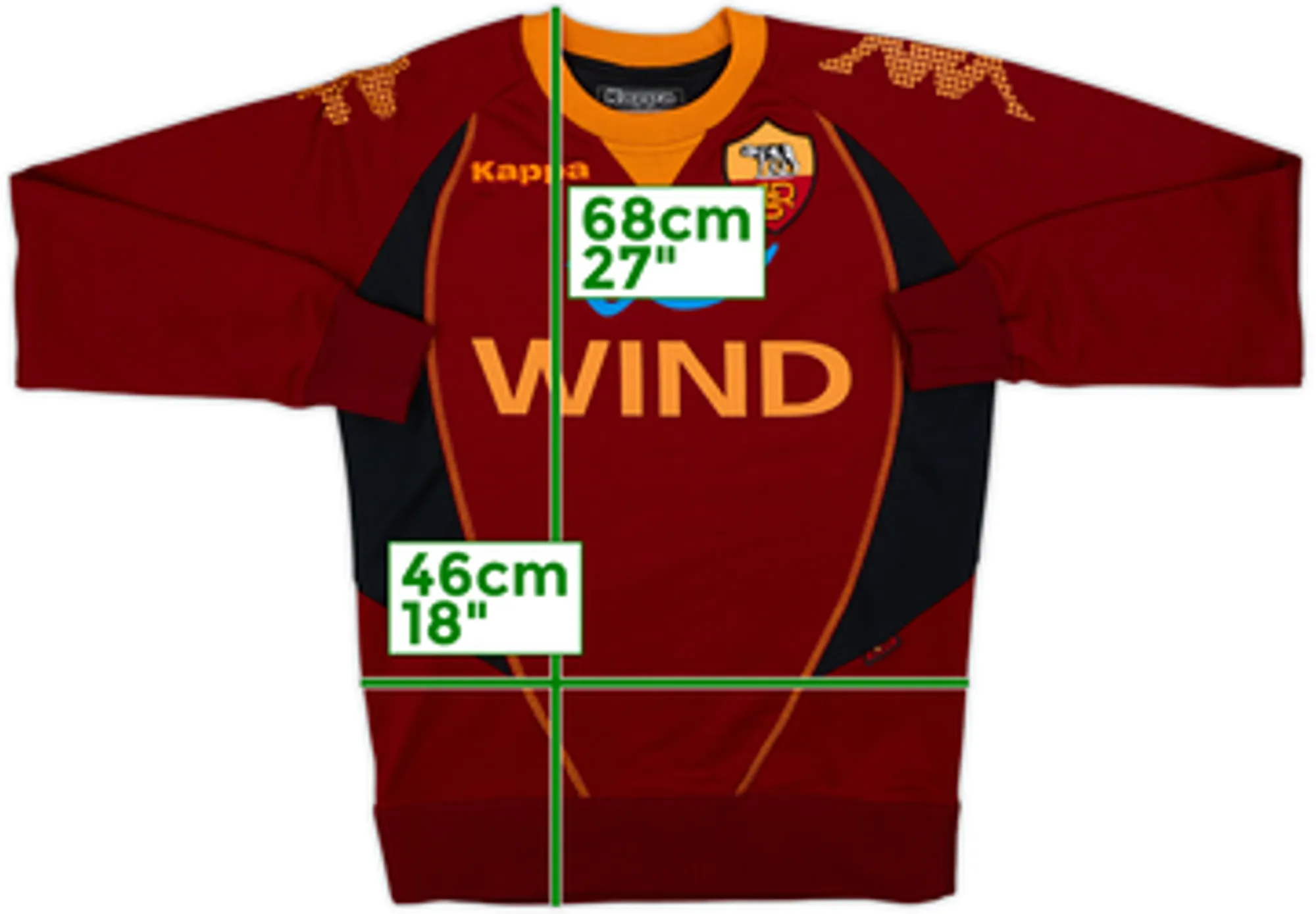 2010-11 Roma Kappa Sweat Top - 8/10 - (S)