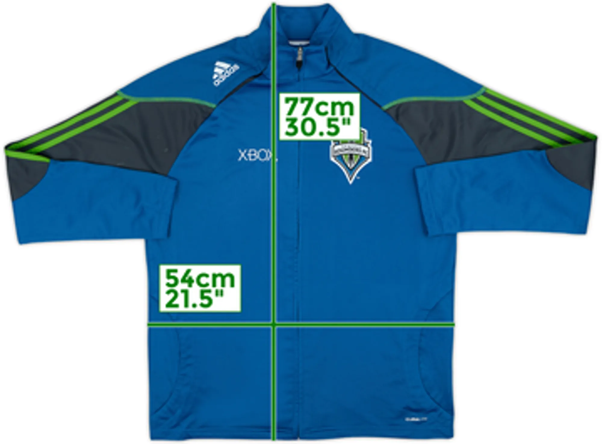 2010-11 Seattle Sounders adidas Track Jacket - 7/10 - (M)