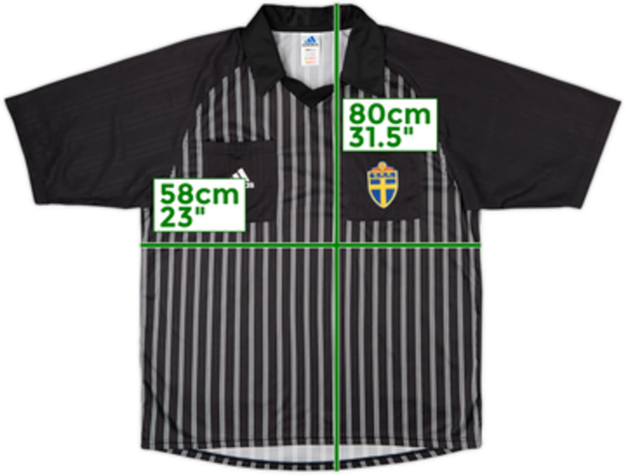 1999-00 Sweden FA adidas Referee L/S Shirt - 9/10 - (L)