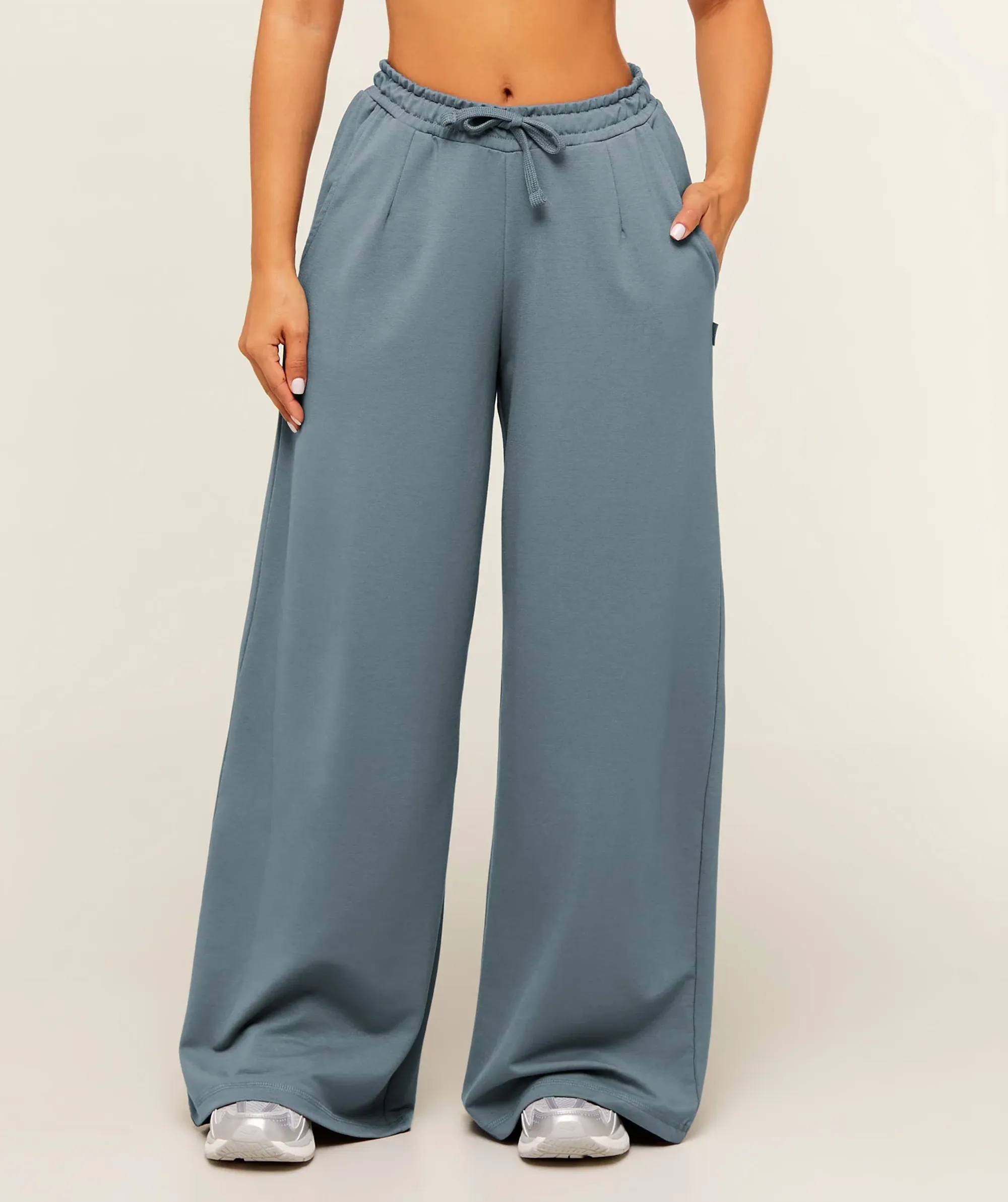 Gymshark Lightweight Wide Leg Pant Short - Iron Blue