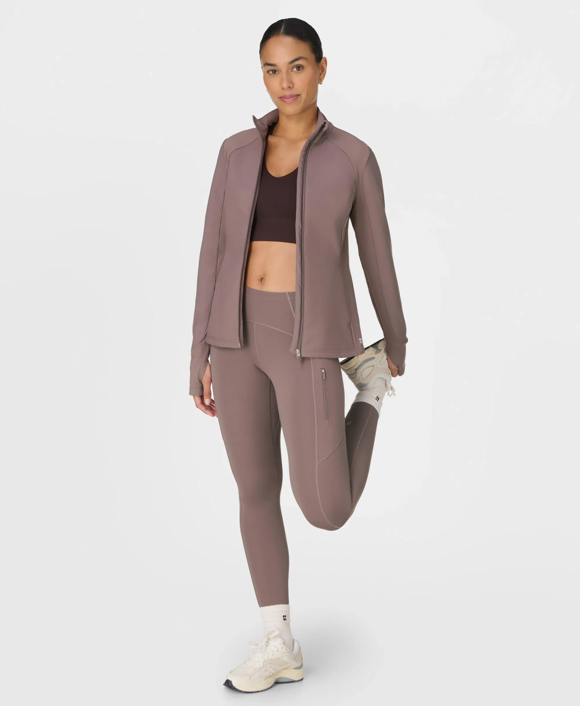 Sweaty Betty Winter Power Leggings, Brown, Women's M
