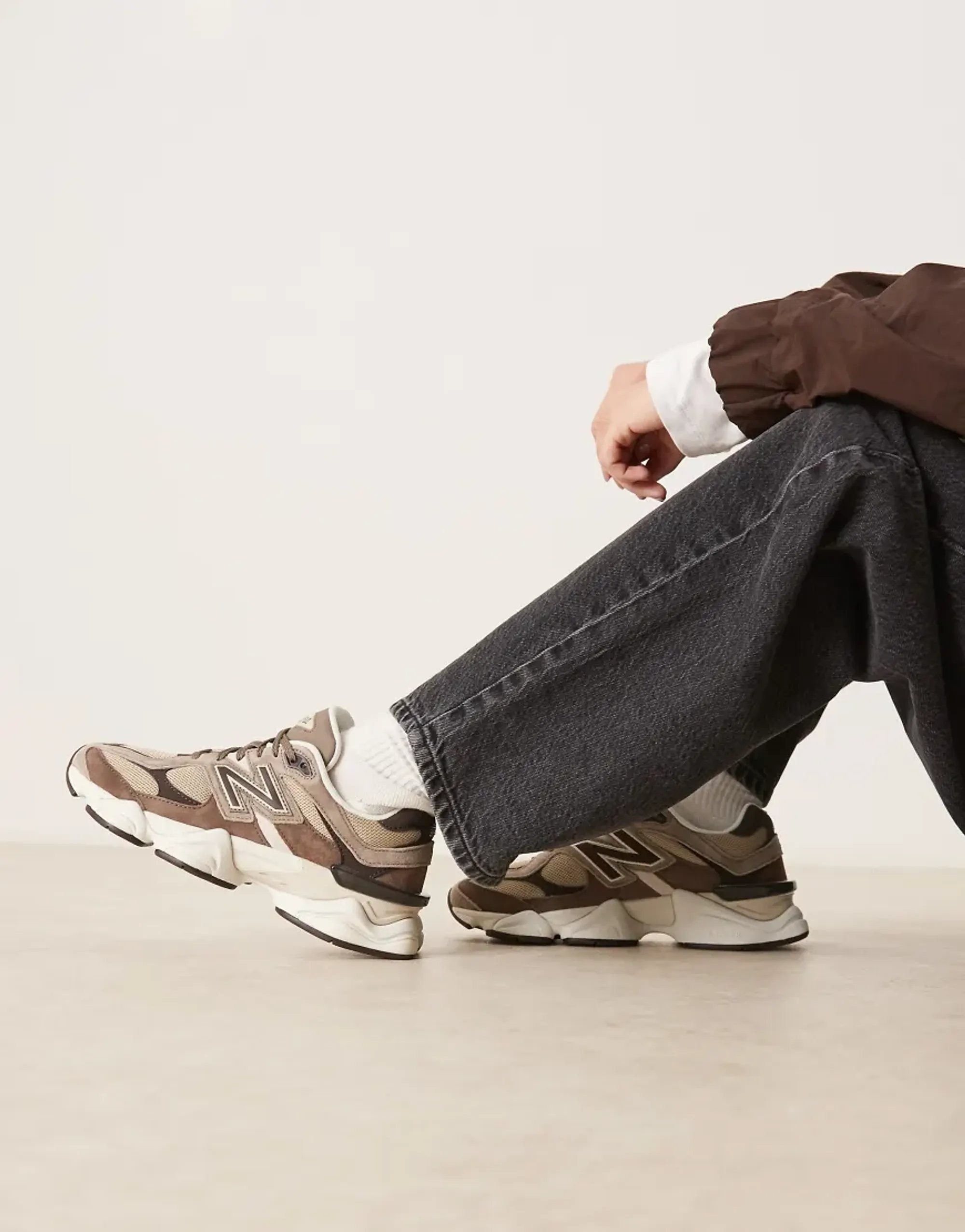 New Balance Unisex 9060 in Brown Suede/Mesh