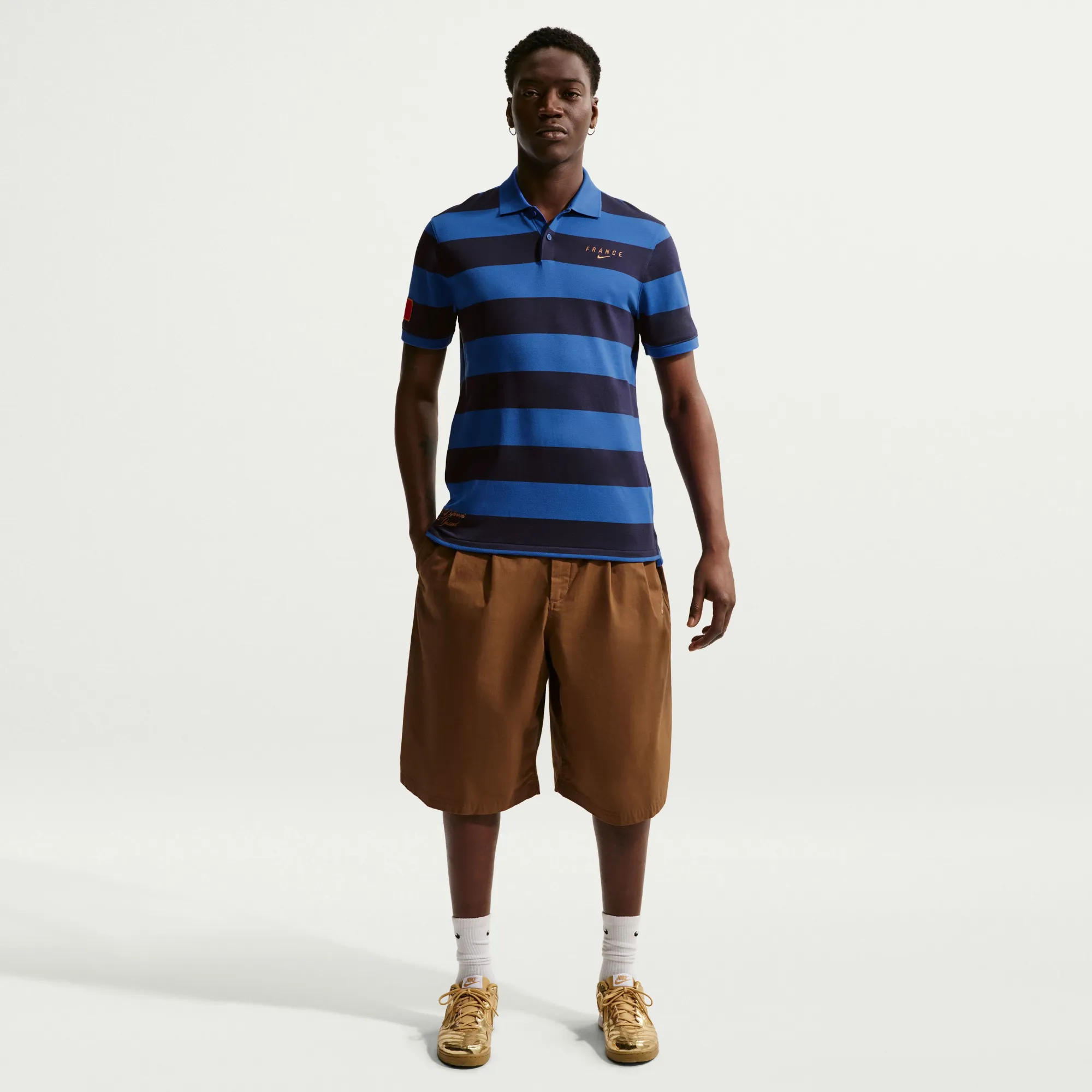 France Nike Dri-Fit Polo Shirt - Royal Blue