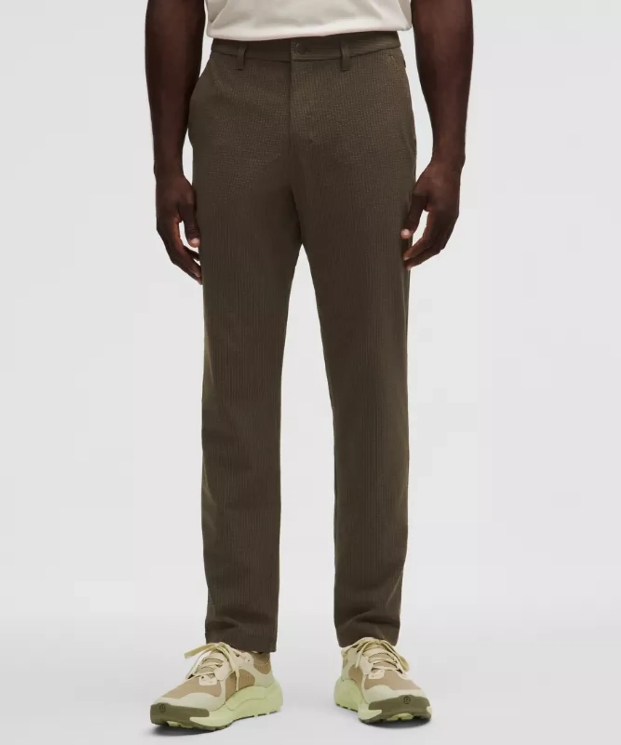 lululemon – Men's ABC Classic-Fit Trousers 32L Textured – Color Brown/Green – Size 34