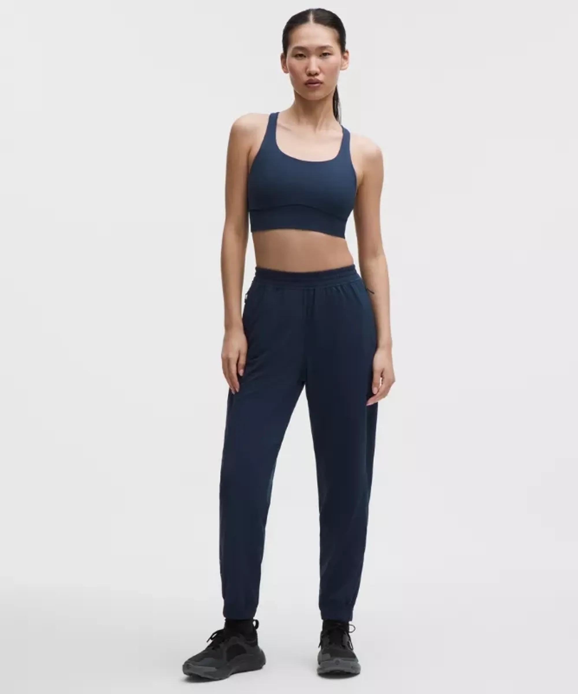 lululemon – Women's Adapted State Mid-Rise Joggers Perforated Stripe – Color Blue – Size 4
