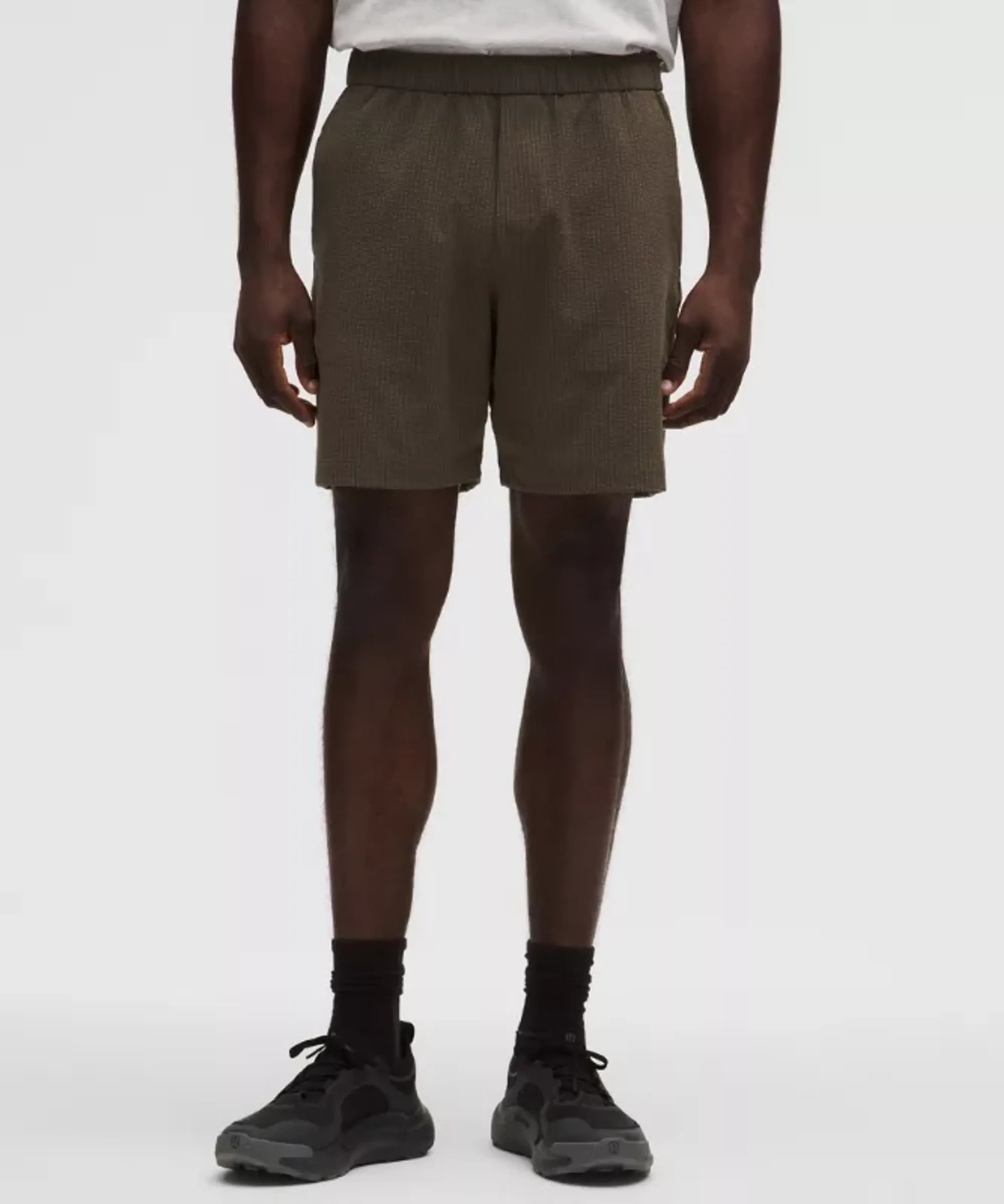 lululemon – Men's ABC Textured Pull-On Shorts – 7" – Color Brown/Green – Size XL