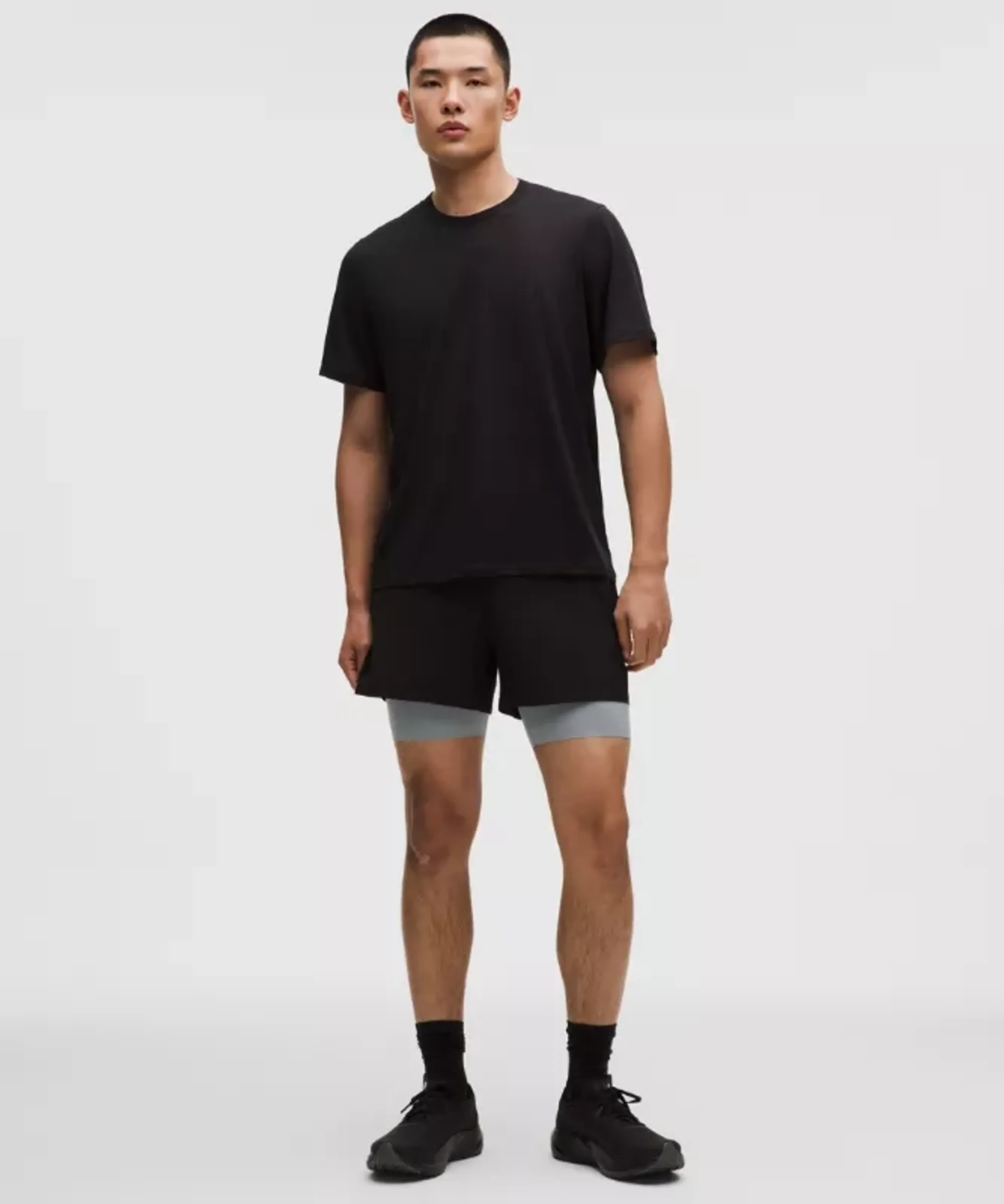 lululemon – Men's Fast and Free Half Tights – 8" – Color Grey – Size Large
