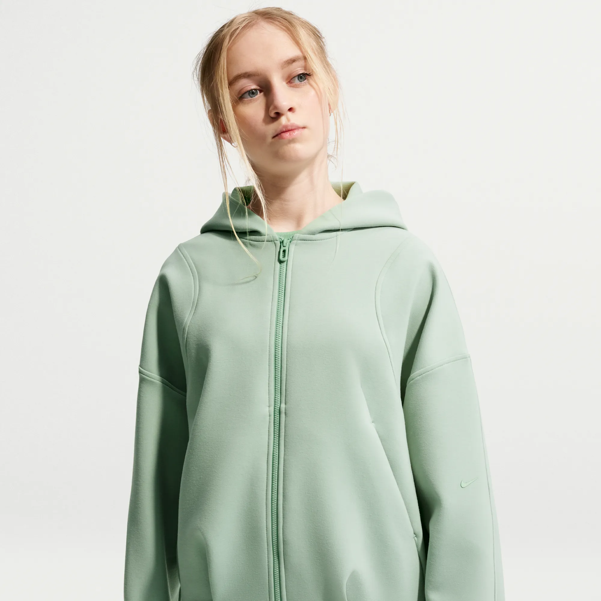 Nike MAVN Girls' Therma-FIT Knit Full-Zip Hoodie - Green