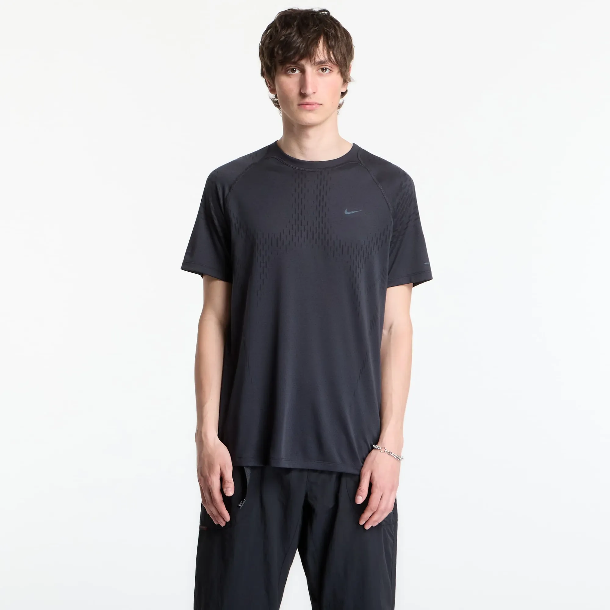 T-Shirt Nike Stride Plus Men's Dri-Fit Adv Short-Sleeve Running Top Off Noir/ Black/ Refblk M