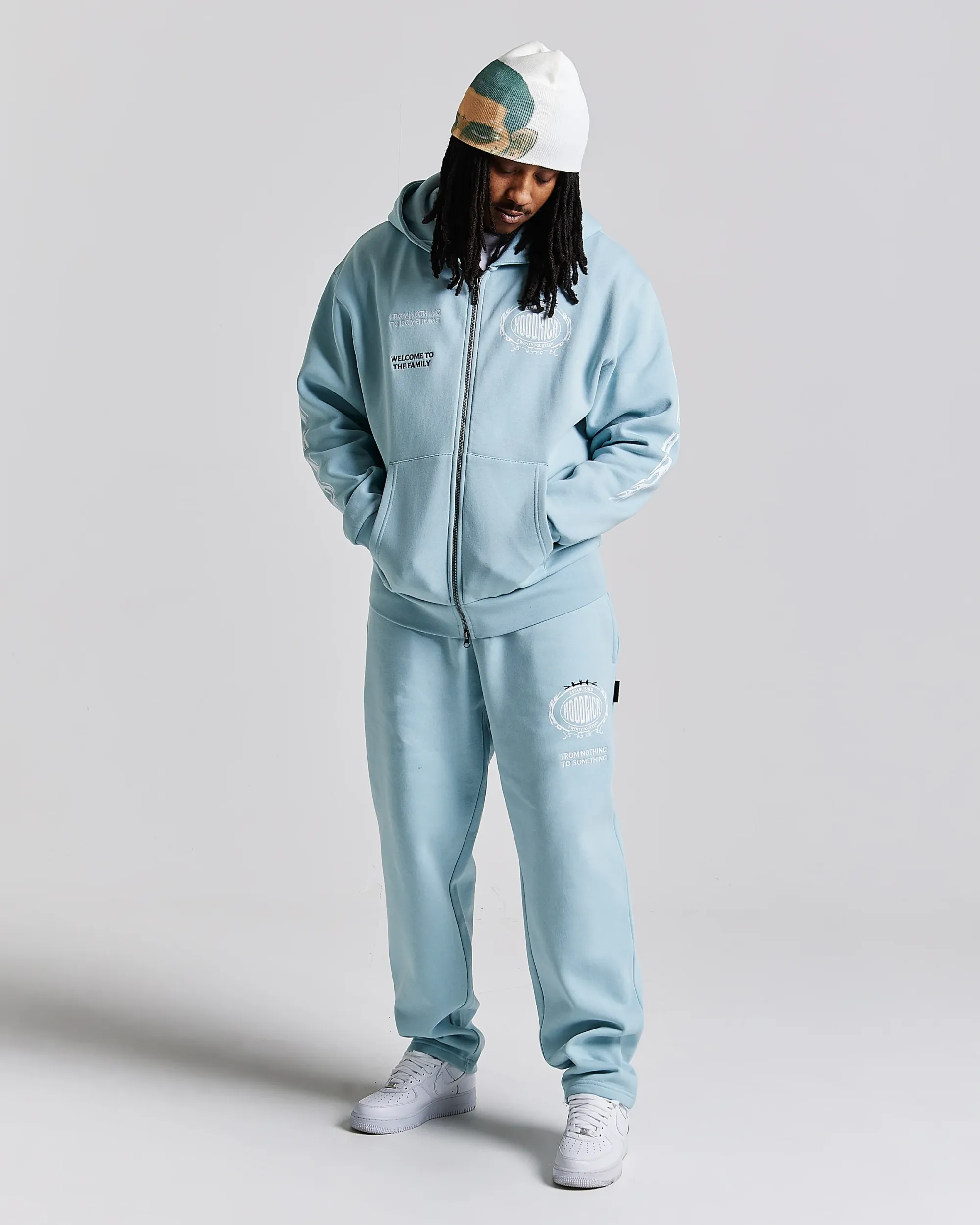 Noir Oversized Joggers - Blue/White