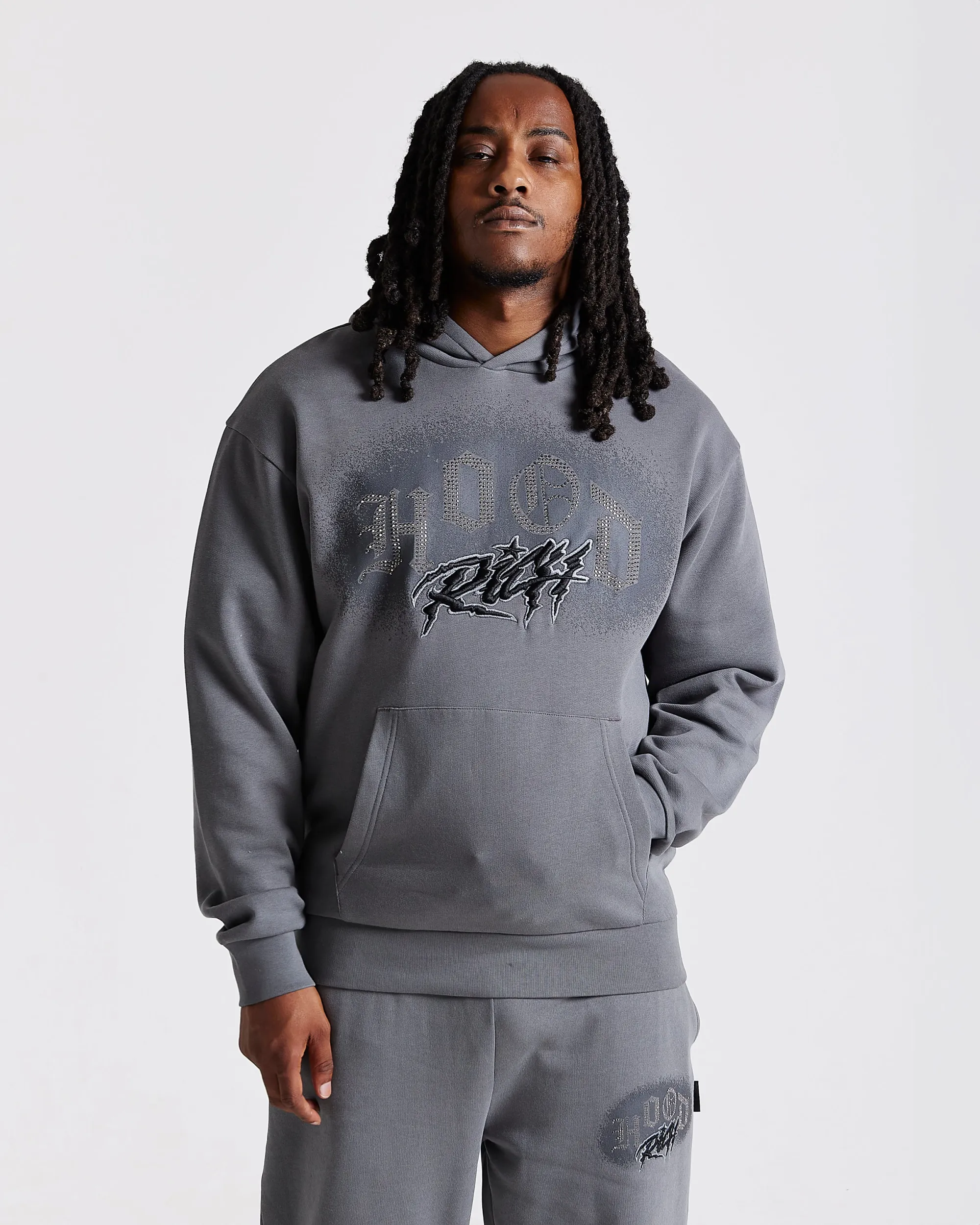 Hoodrich Iron Hoodie - Grey - Mens