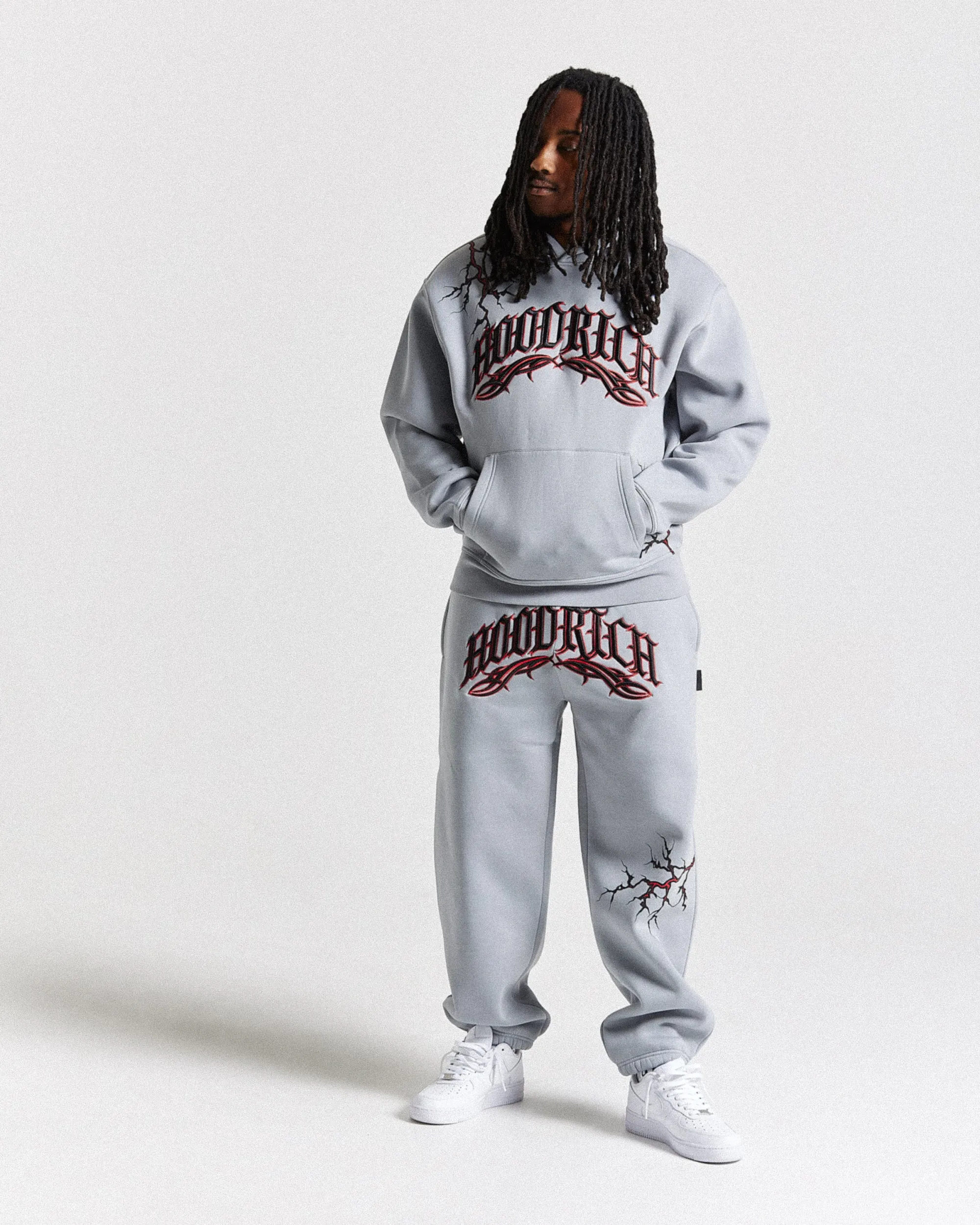 Dark Oversized Jogger - Grey/Black/Red