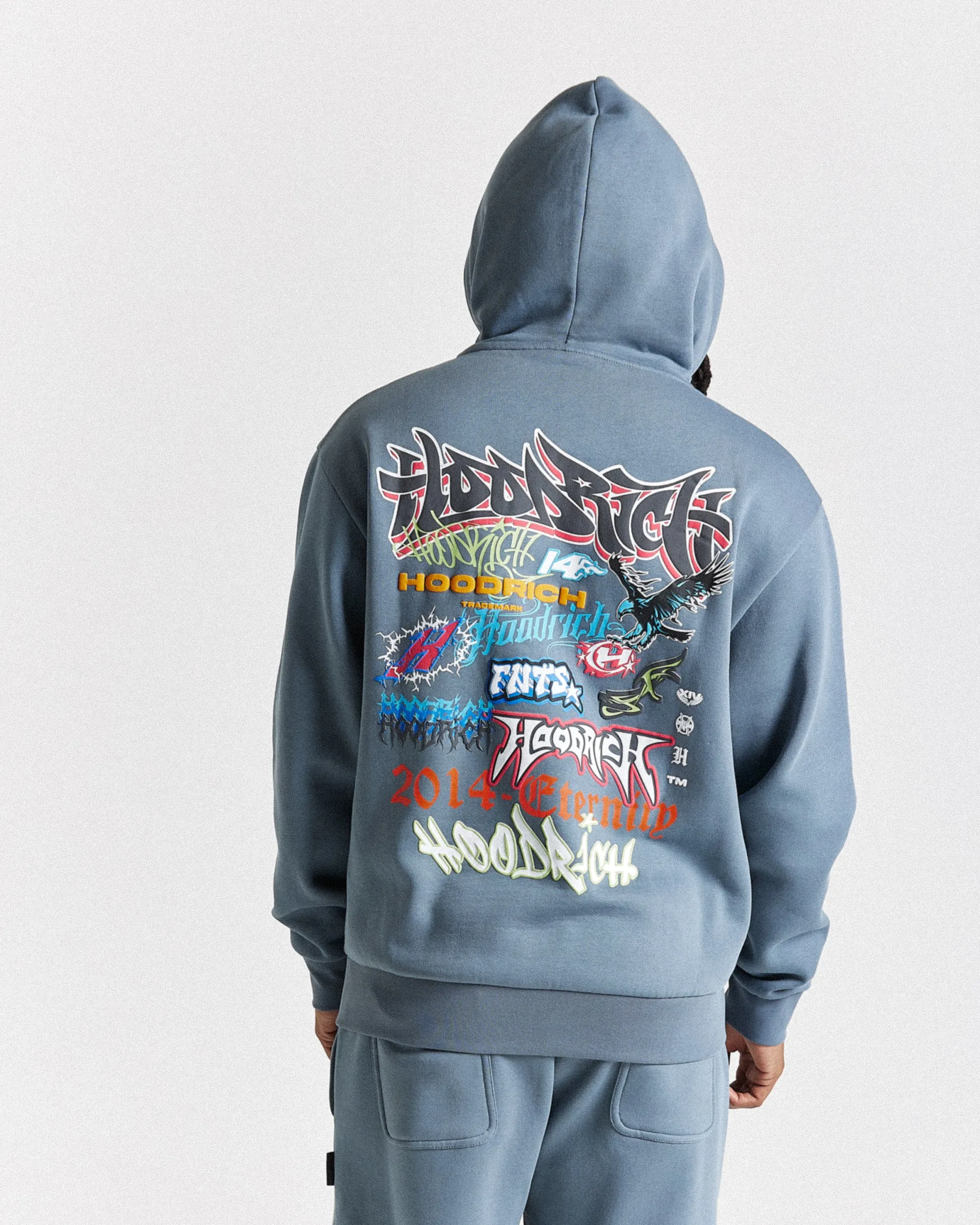 Graff Rave Oversized Hoodie - Grey