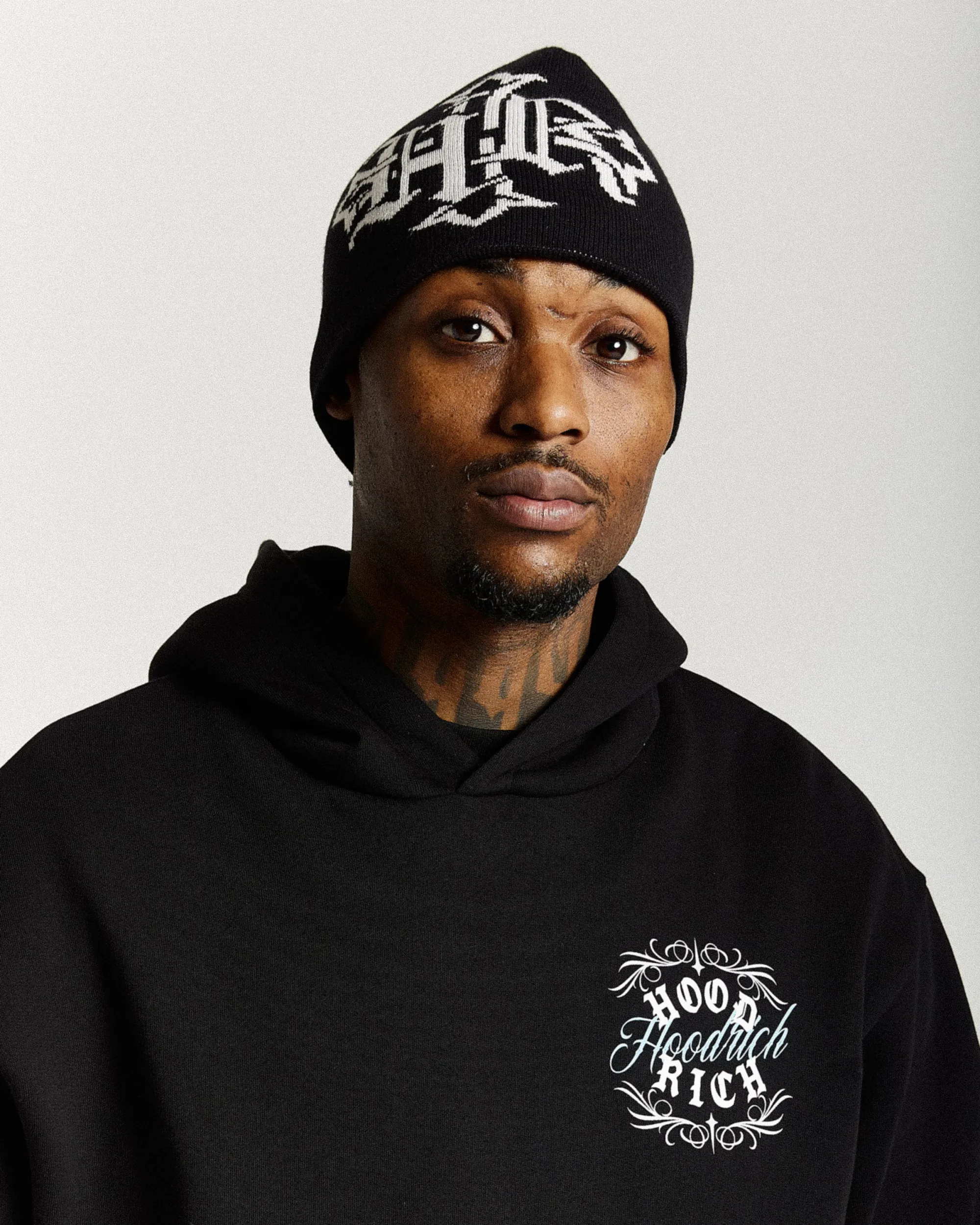 Hoodrich Virtux Skull Beanie Hat - Black