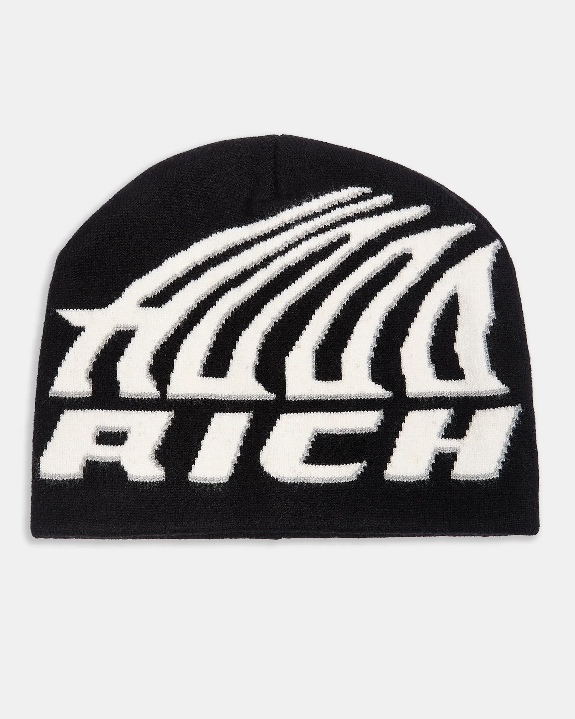 Chroma Skull Knit Beanie - Black/White