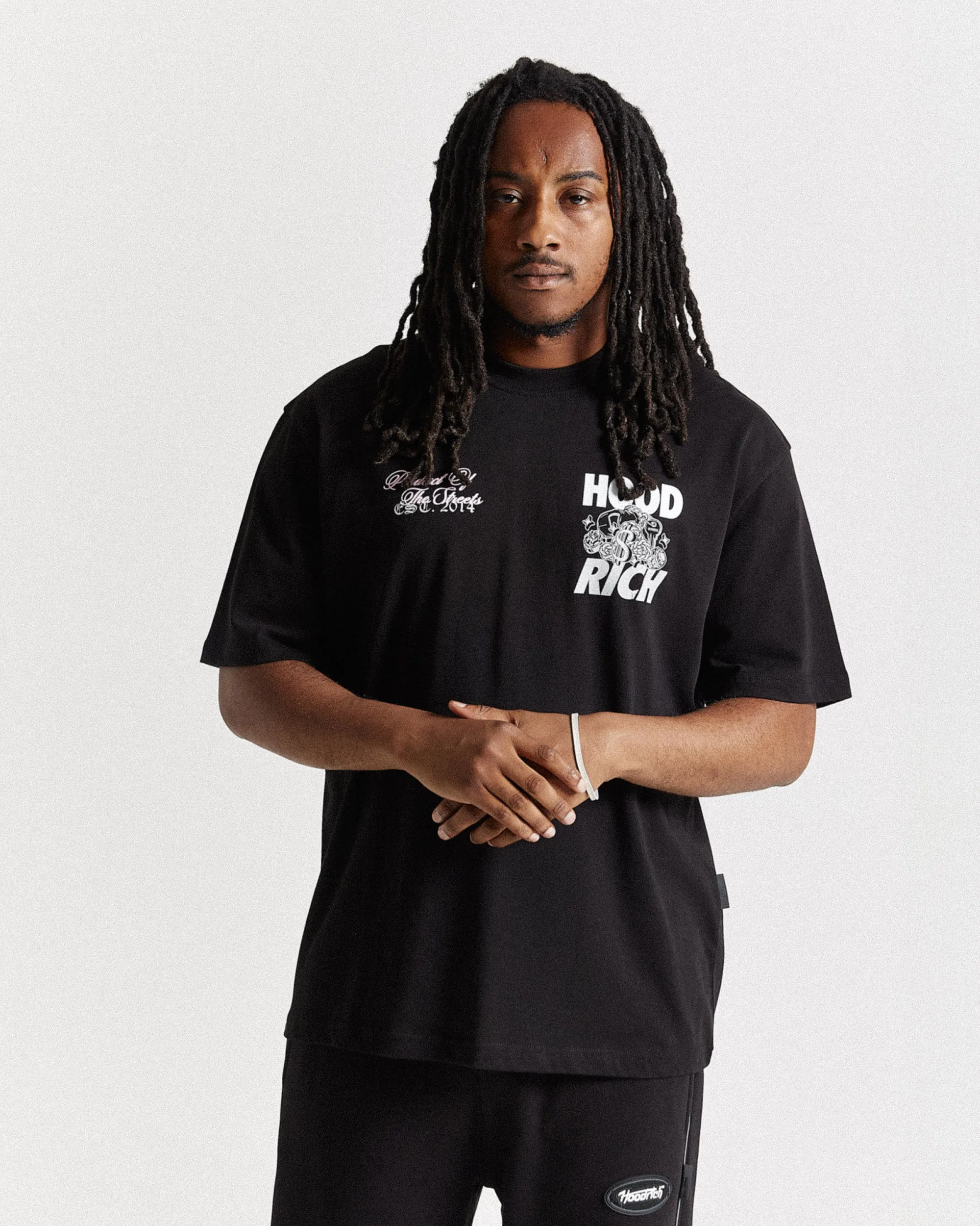 Flash Oversized T-Shirt - Black/White/Pink