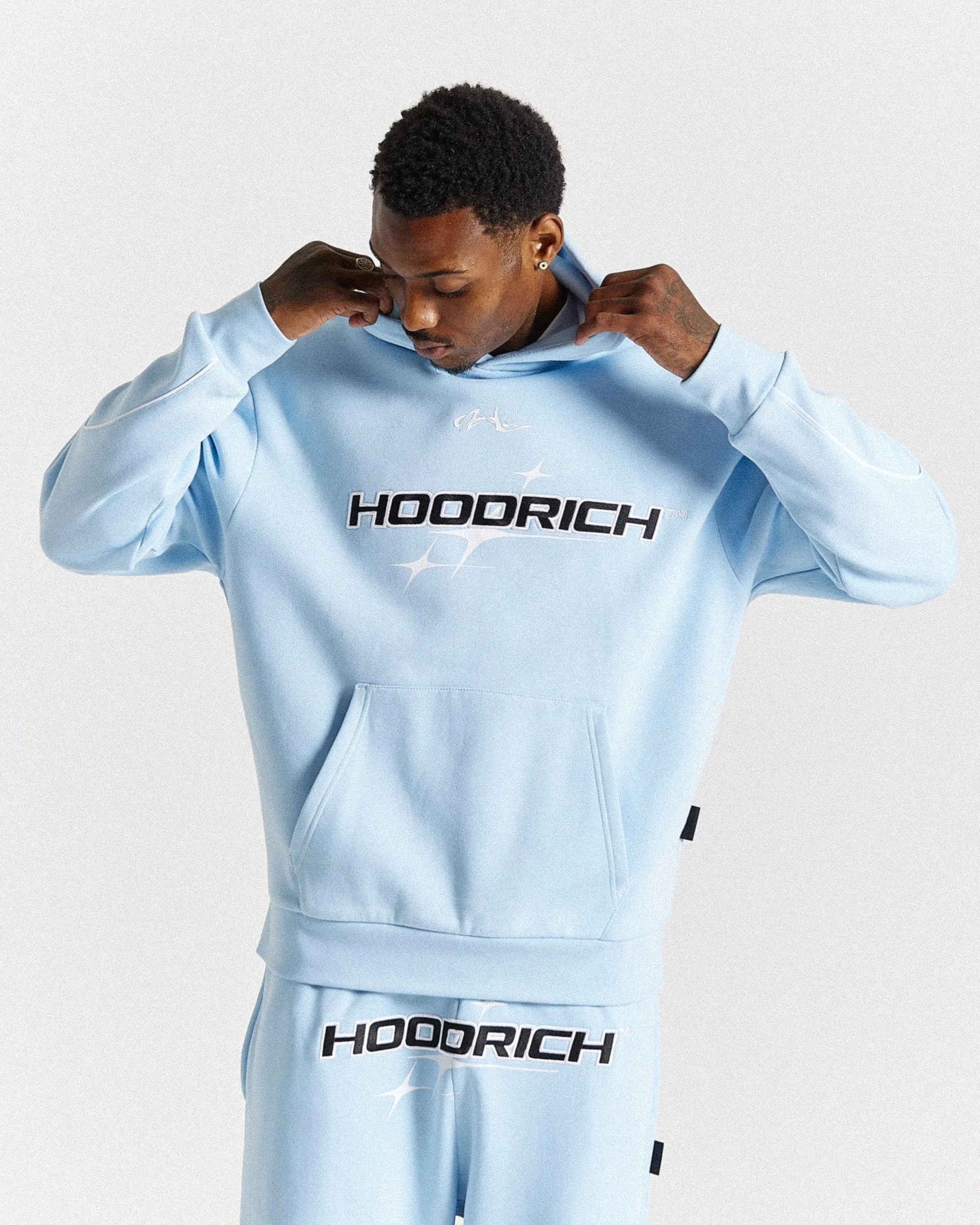 Ryder Oversized Hoodie - Blue/Black/White