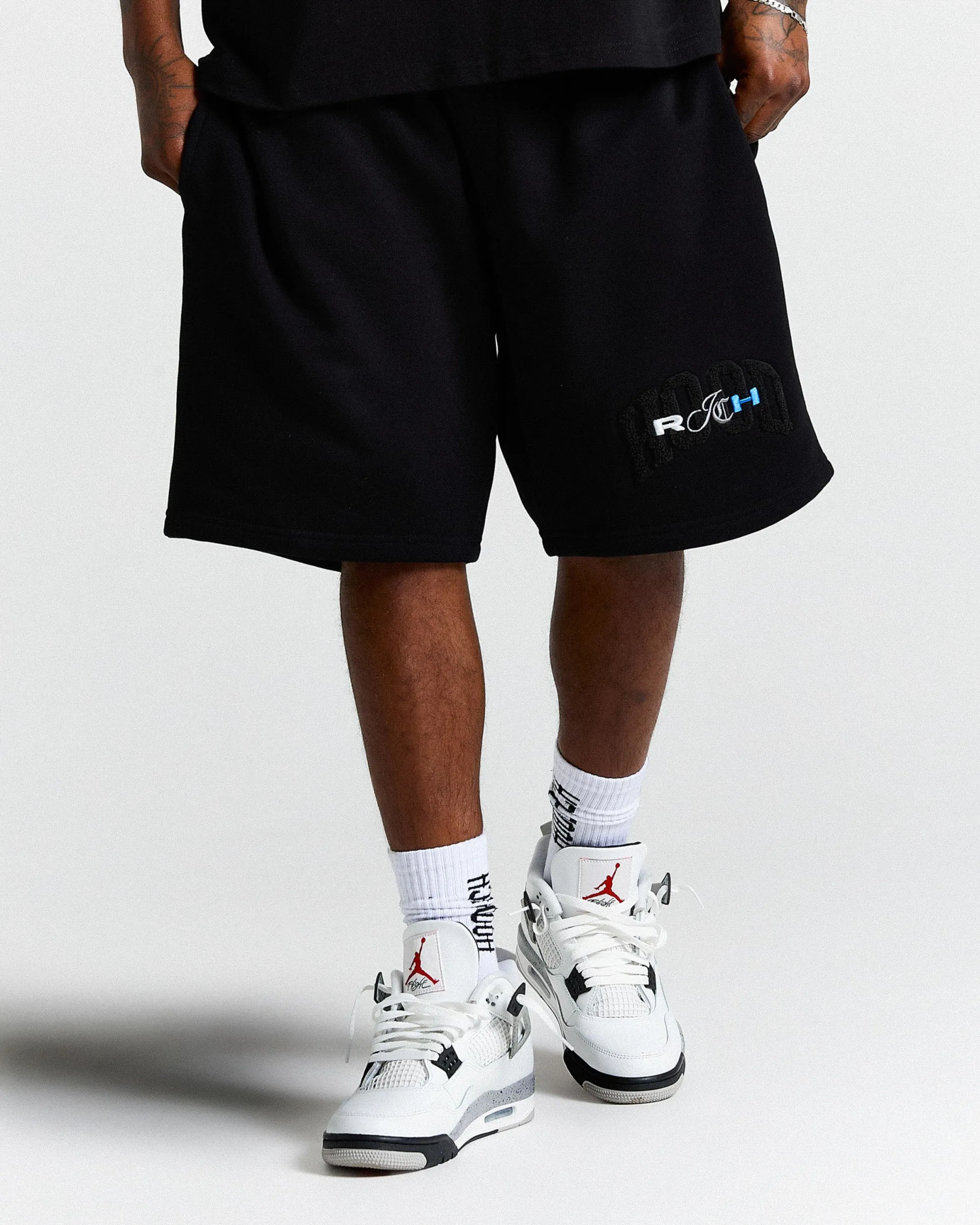 Merit Oversized Shorts - Black/Blue