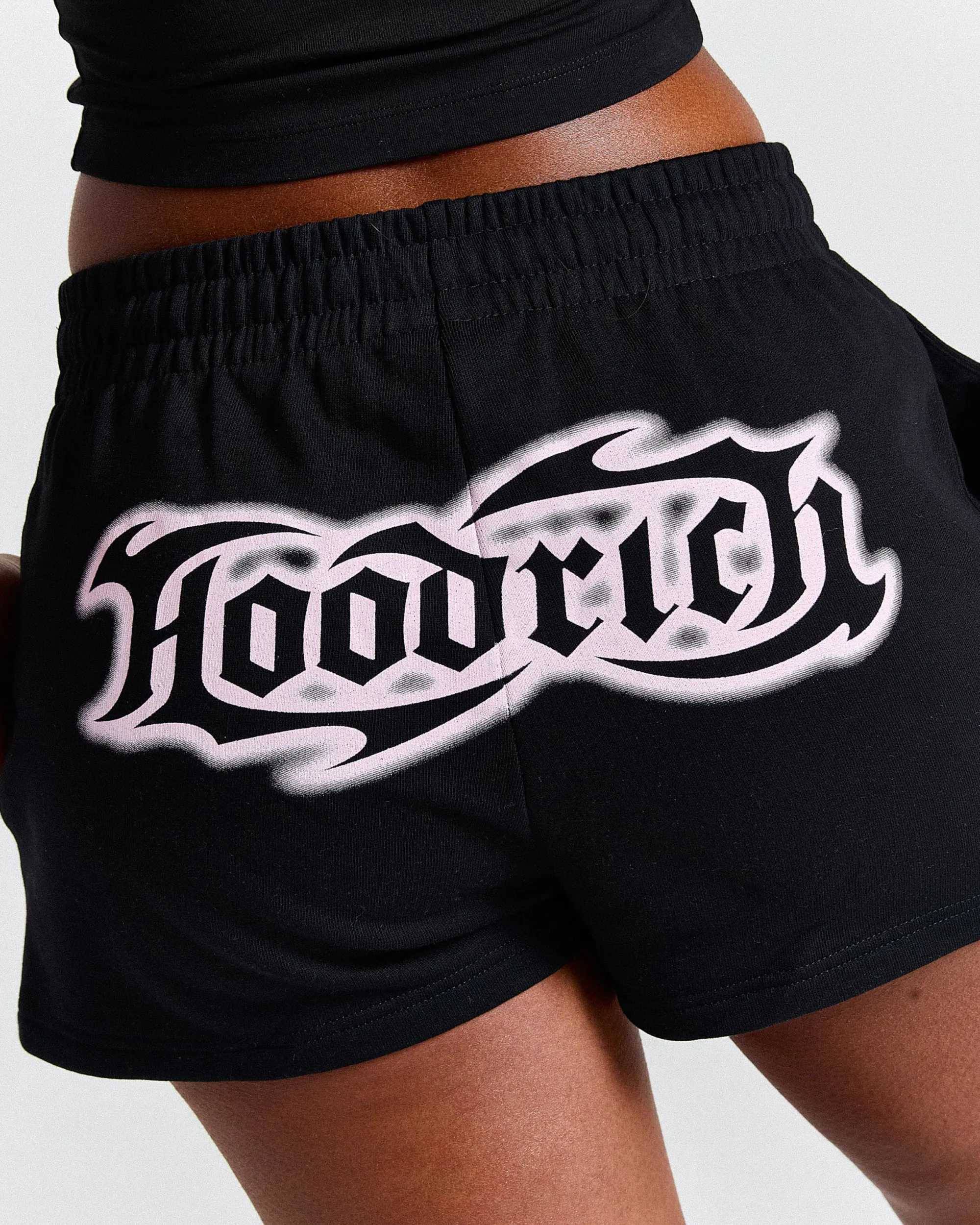 Hoodrich Asha French Terry Shorts - Black - Womens