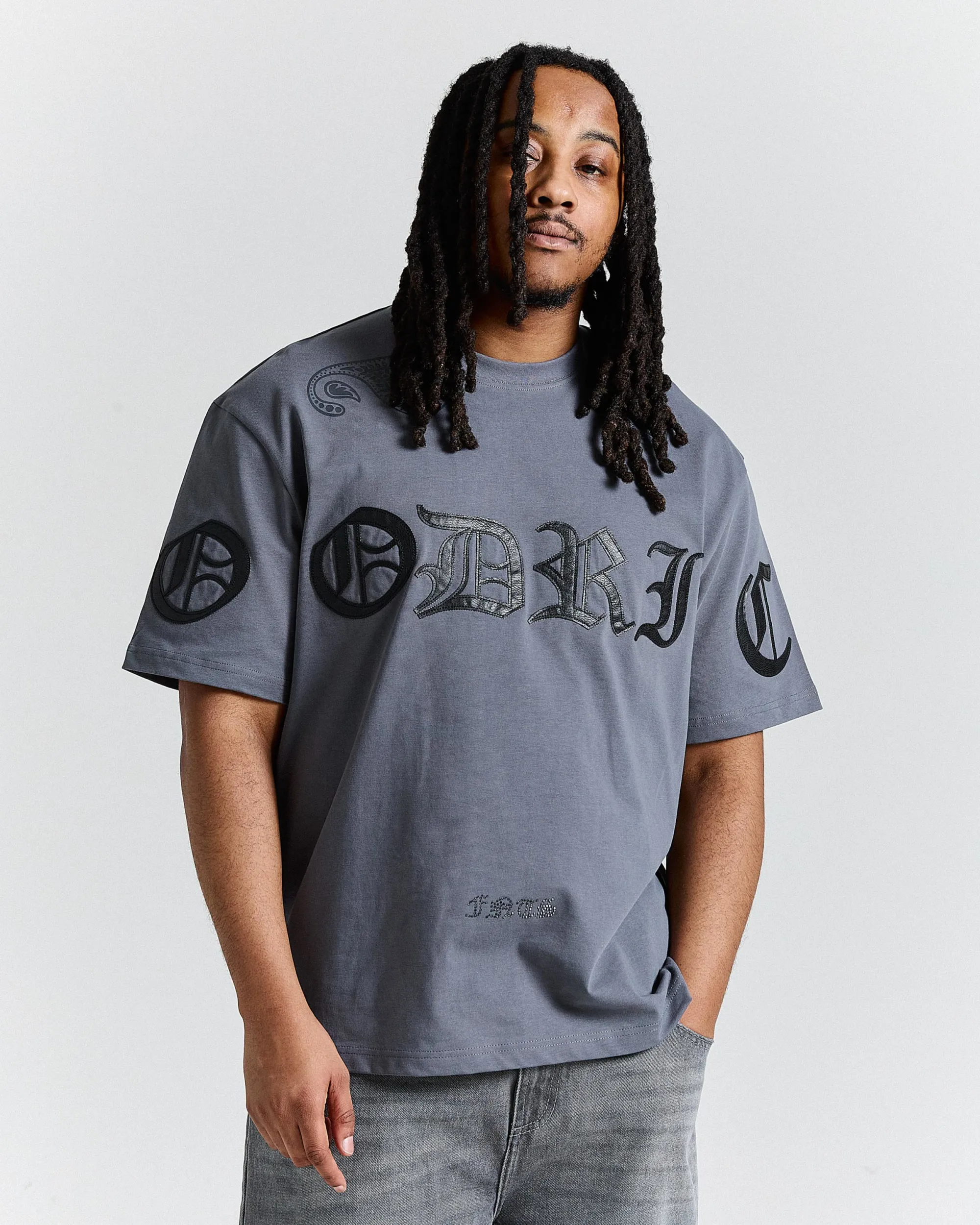Inkline Oversized T-Shirt - Grey/Black