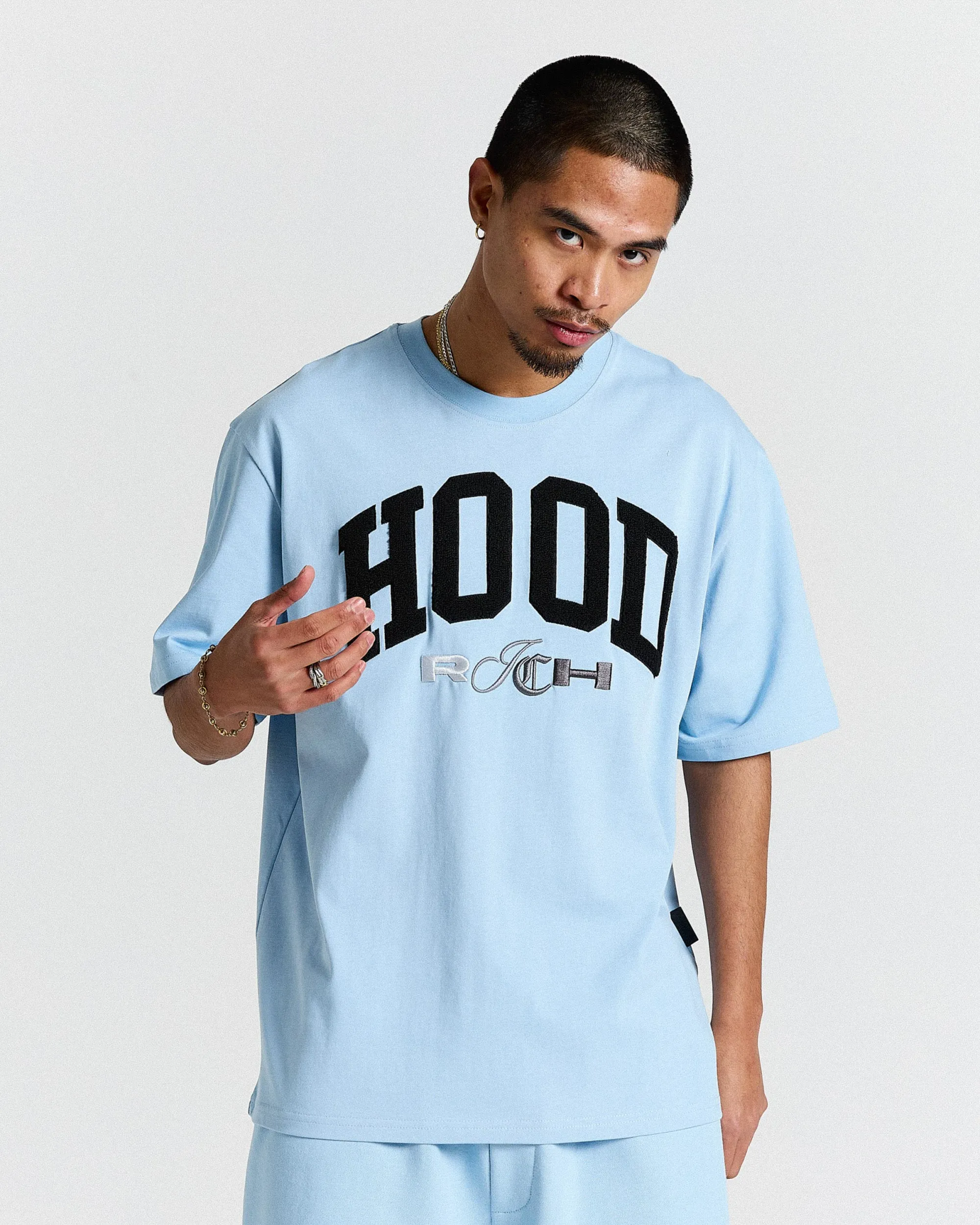 Merit Oversized T-Shirt - Blue/Black