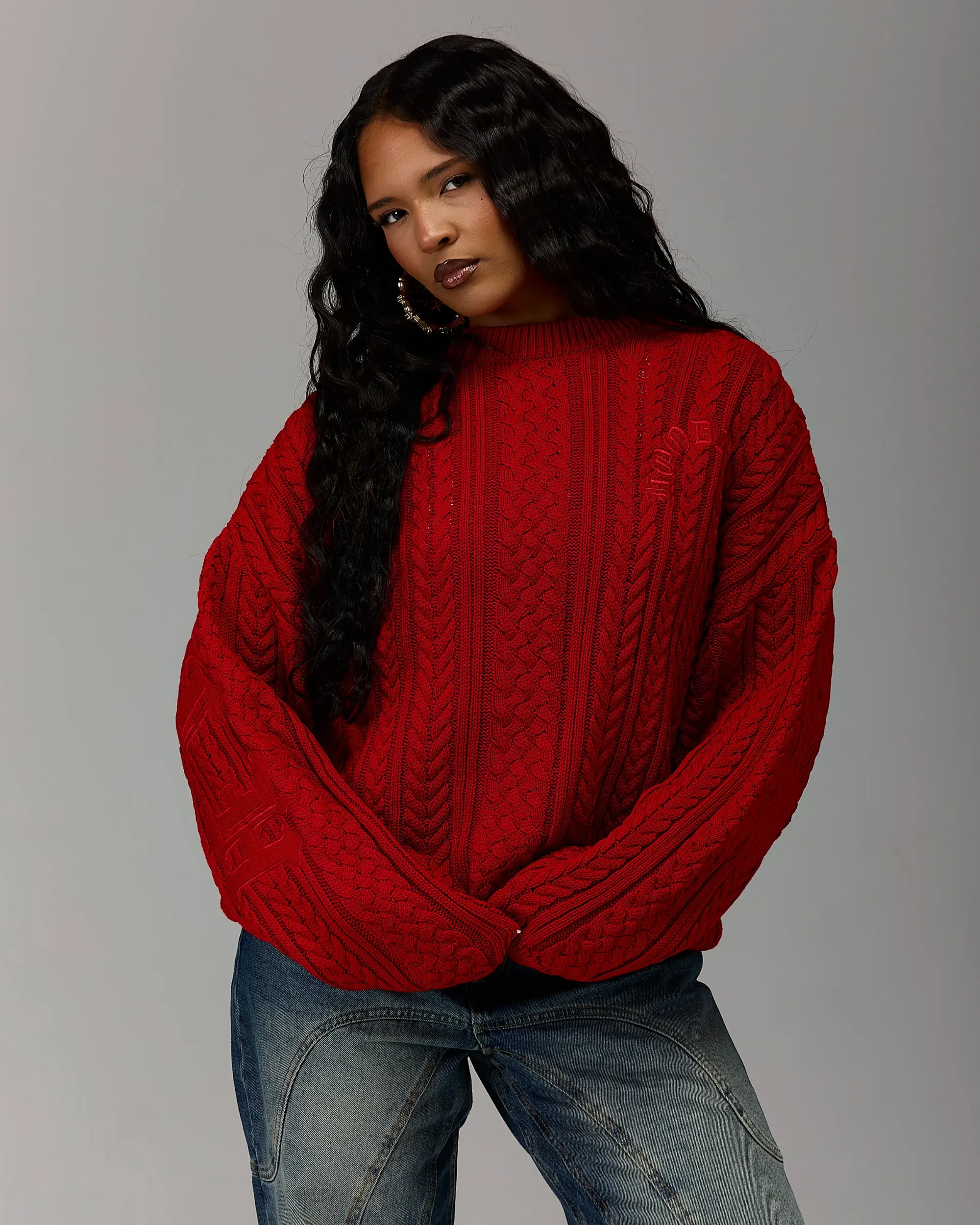 The Winner's Circle Knitwear Sweater - Fiery Red
