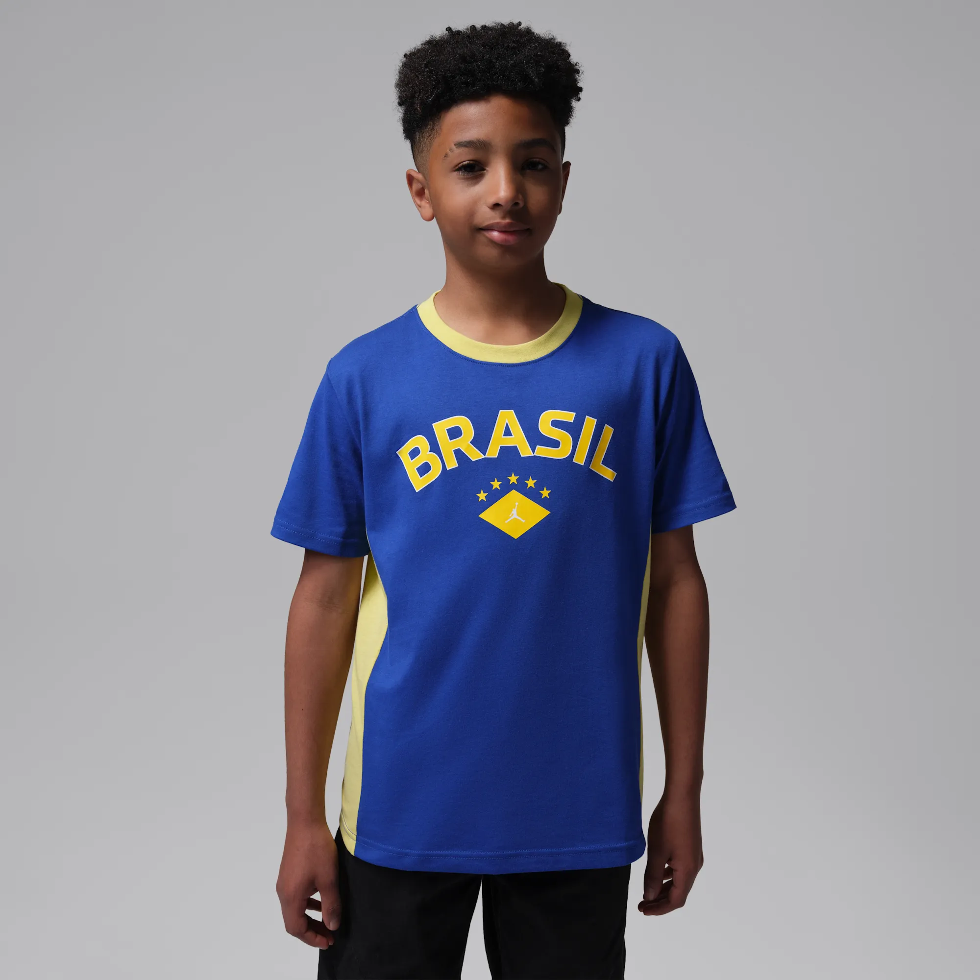 Nike Jordan Older Kids' Brasil Graphic T-Shirt - Blue