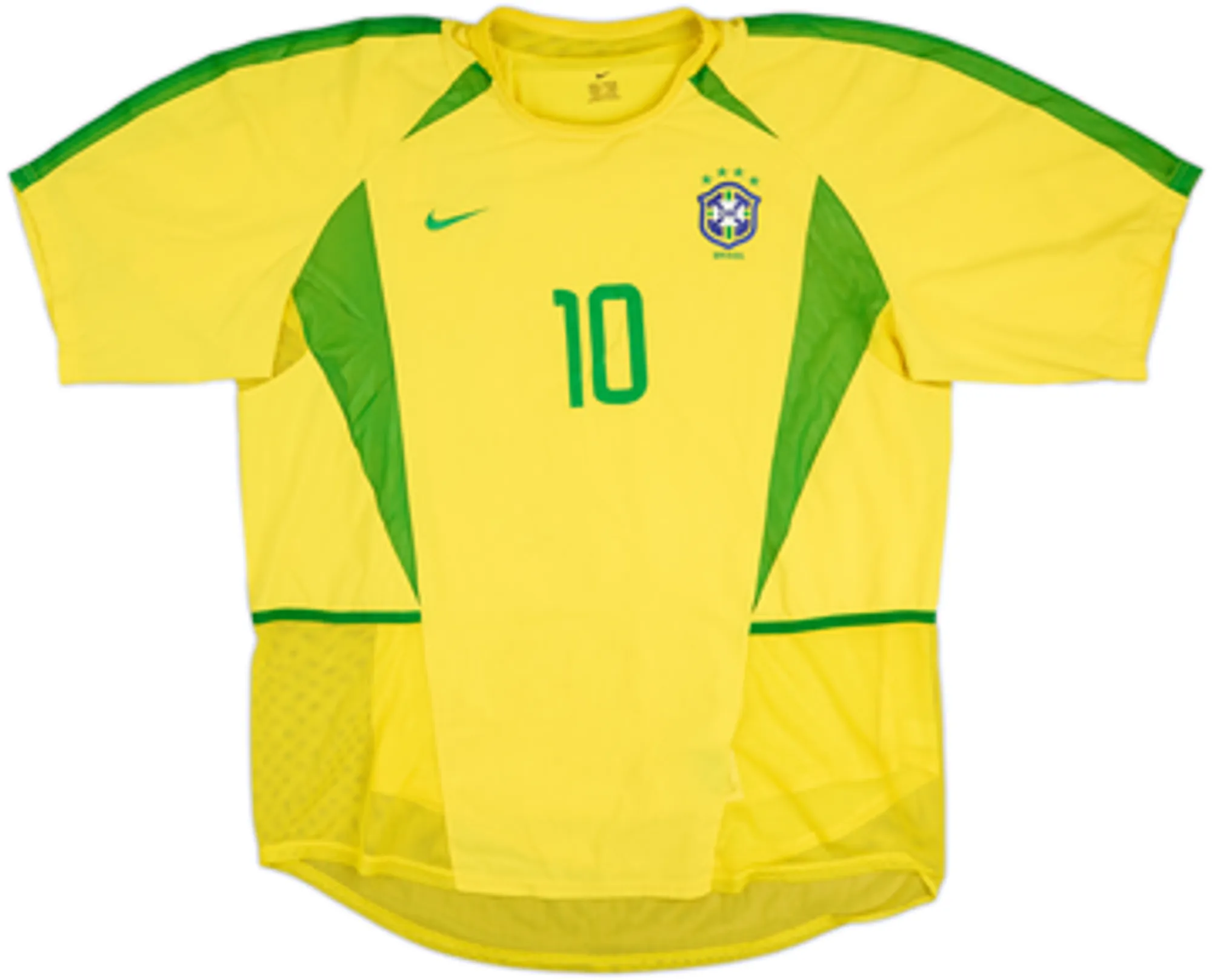 2002-04 Brazil Player Issue Home Shirt Rivaldo #10 - 8/10 - (XL)