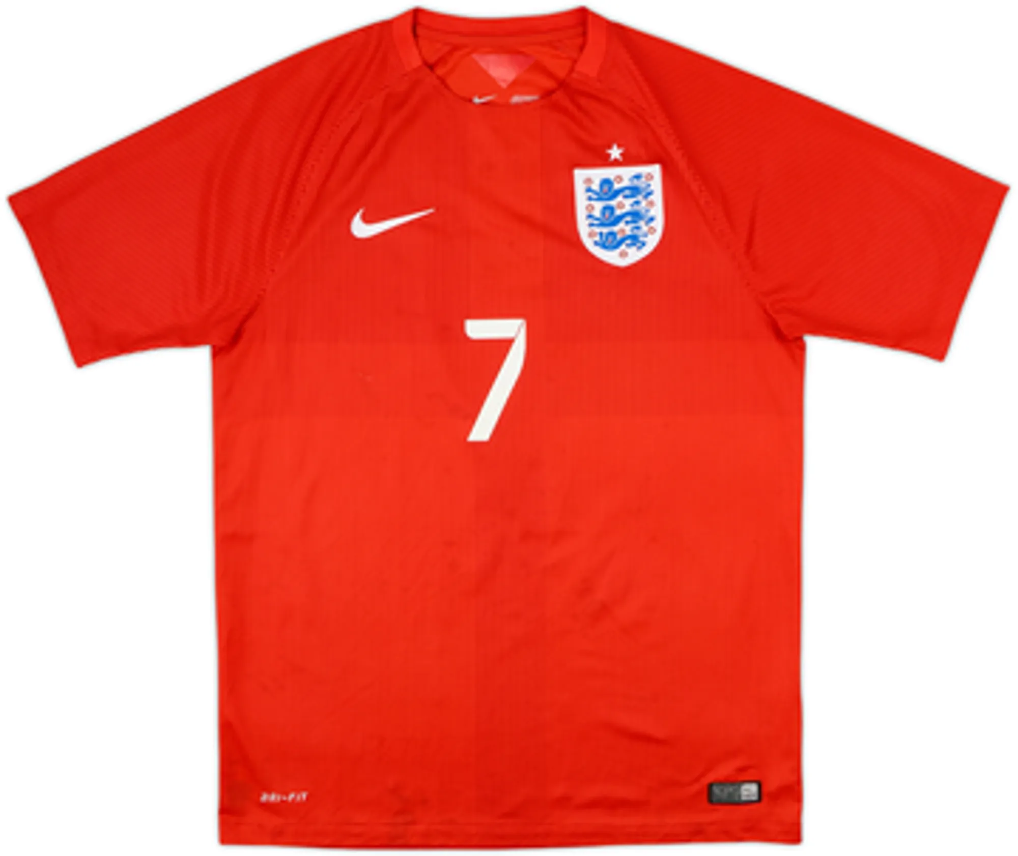 2014-15 England Away Shirt Beckham #7 - 7/10 - (M)