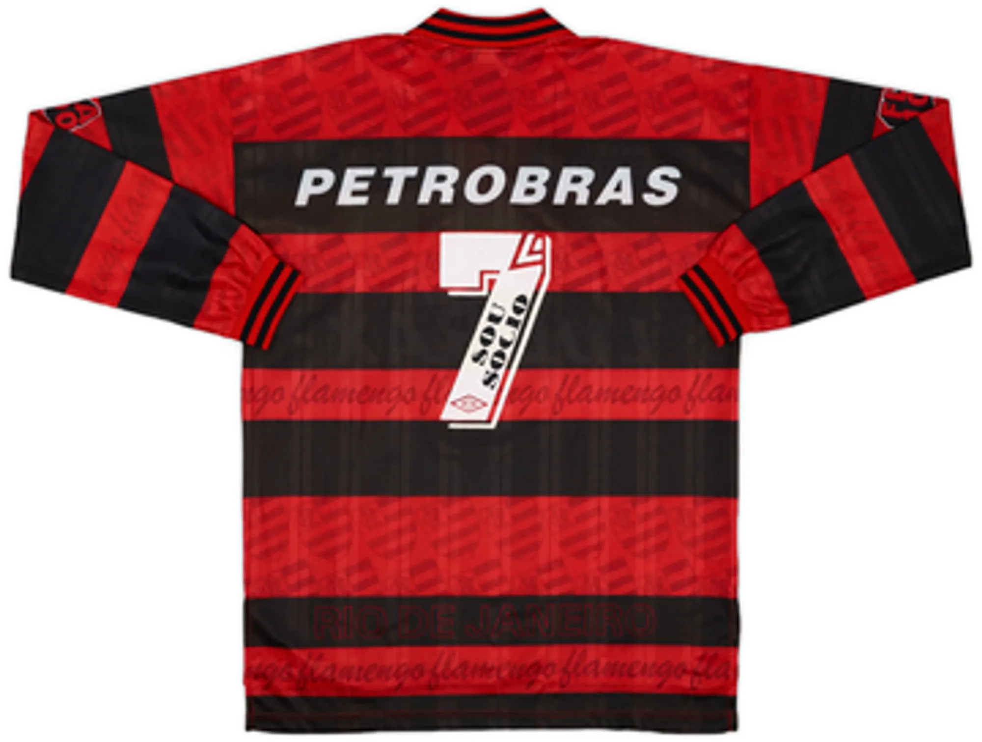 1995-96 Flamengo Centenary Home L/S Shirt #7 - 6/10 - (L)