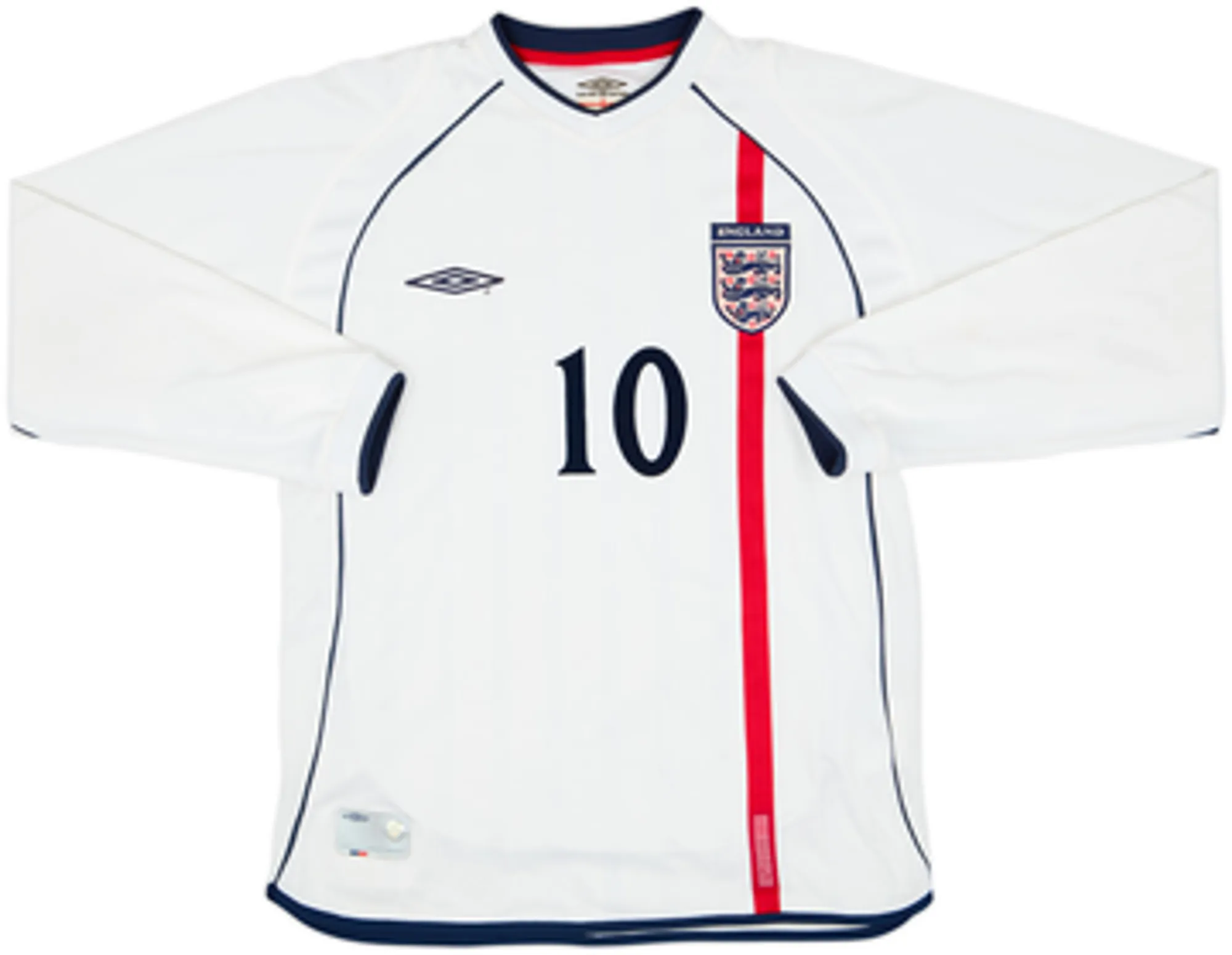 2001-03 England Home L/S Shirt Owen #10 - 7/10 - (M)