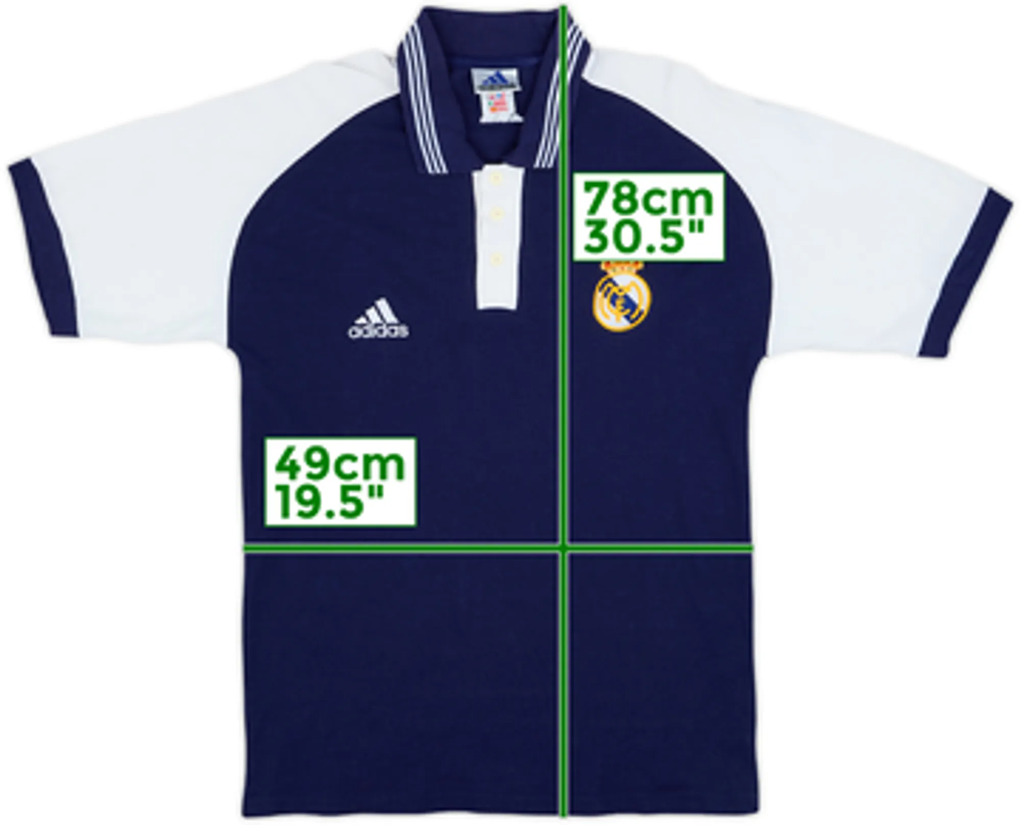 1998-00 Real Madrid adidas Polo Shirt - 8/10 - (S)