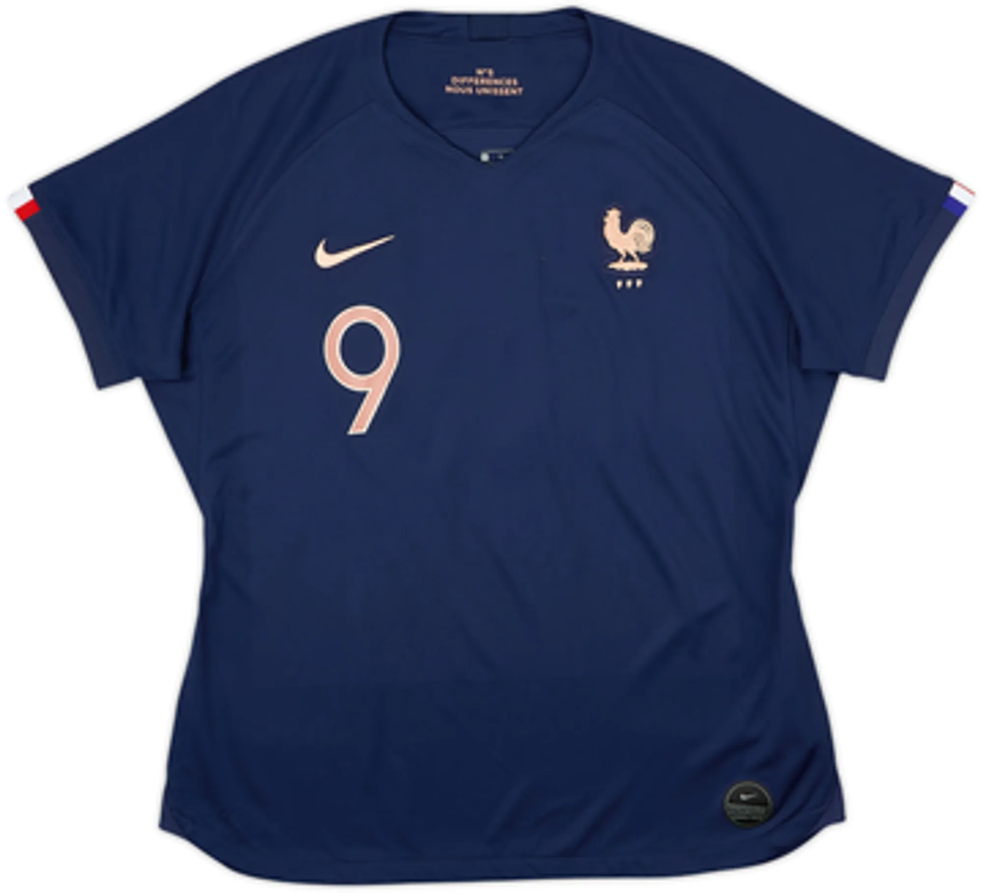 2019 France Women's Home Shirt Le Sommer #9 - 8/10 - (Women's XL)