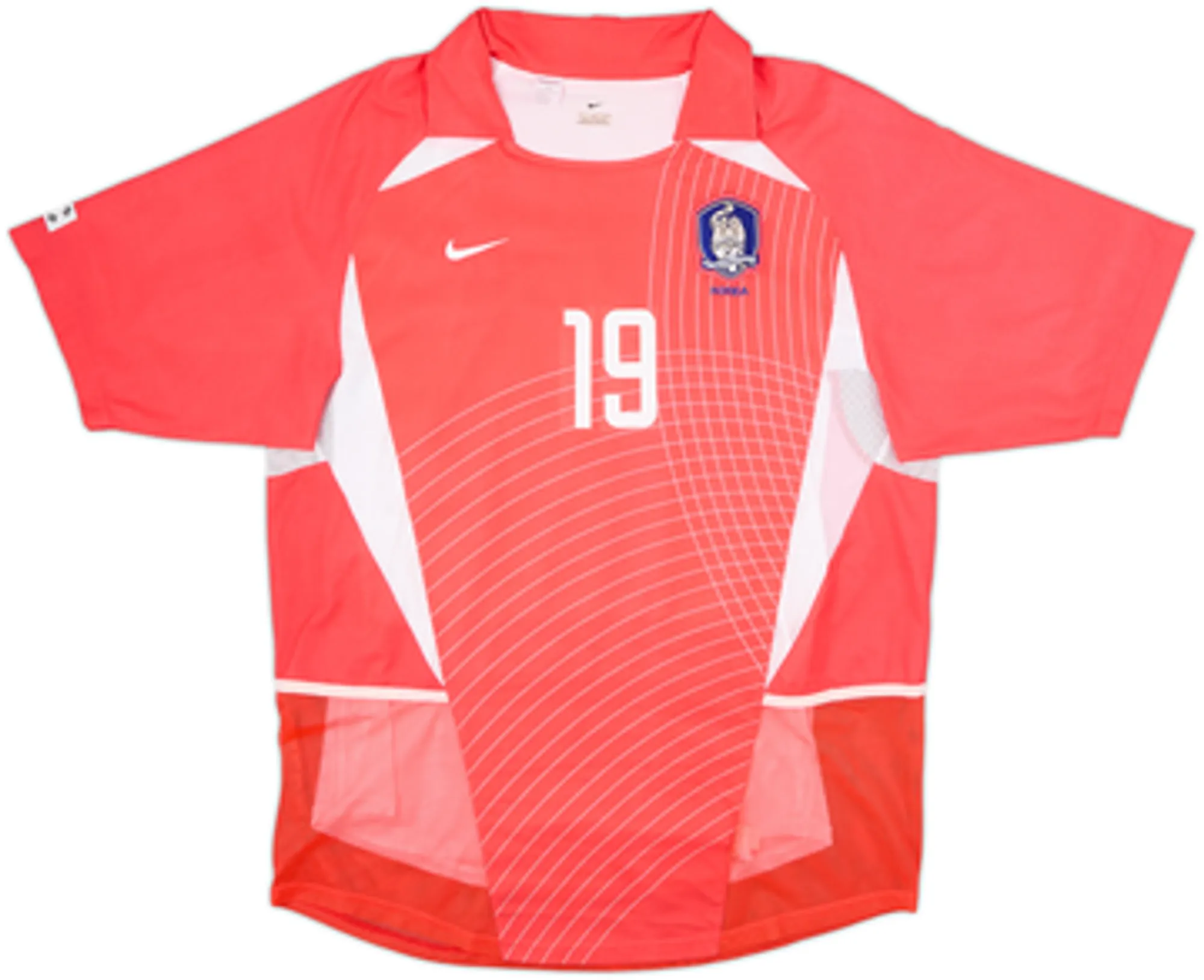 2002-03 South Korea Player Issue Home Shirt J H Ahn #19 - 8/10 - (L)