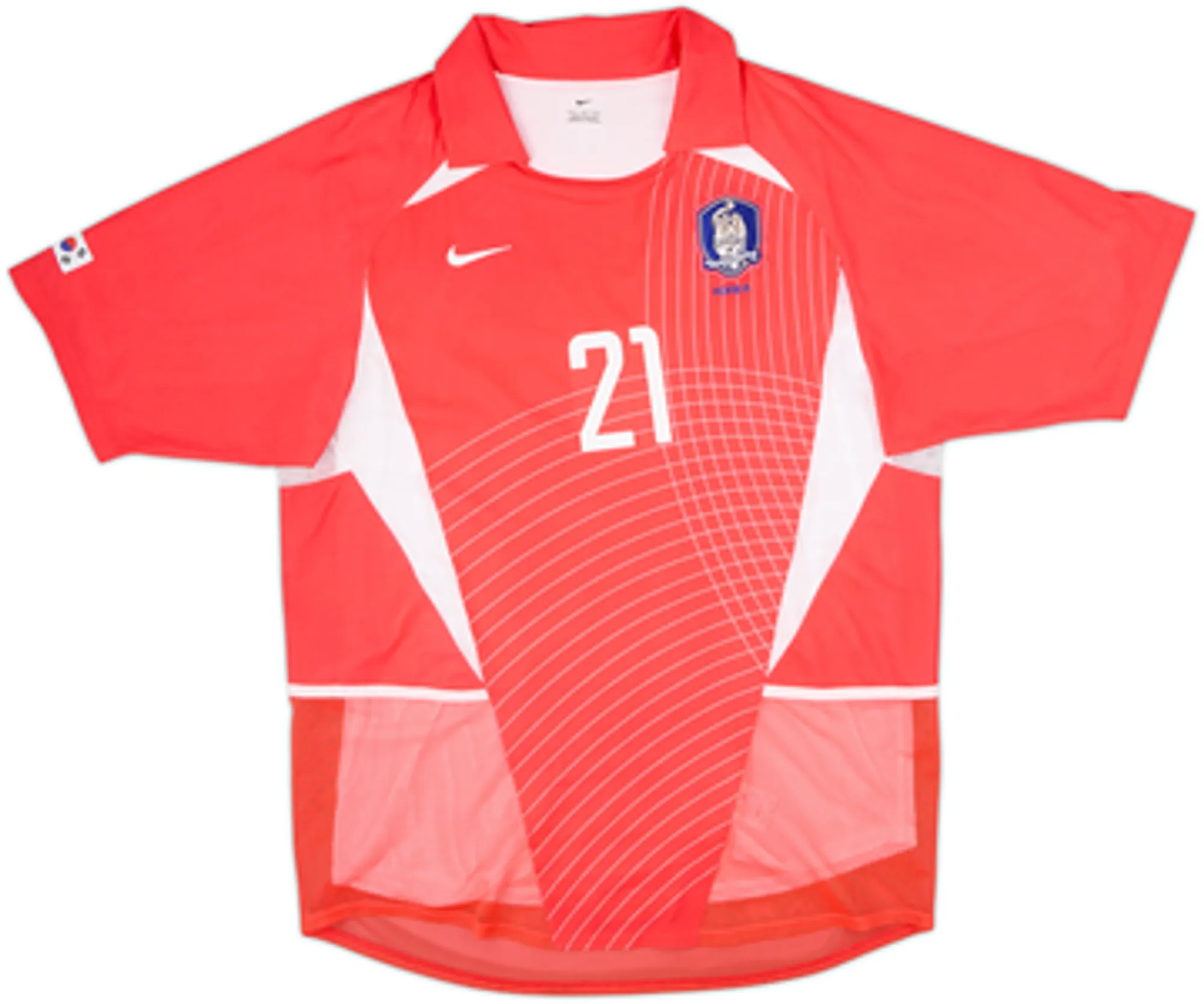 2002-03 South Korea Player Issue Home Shirt J S Park #21 - 10/10 - (L)
