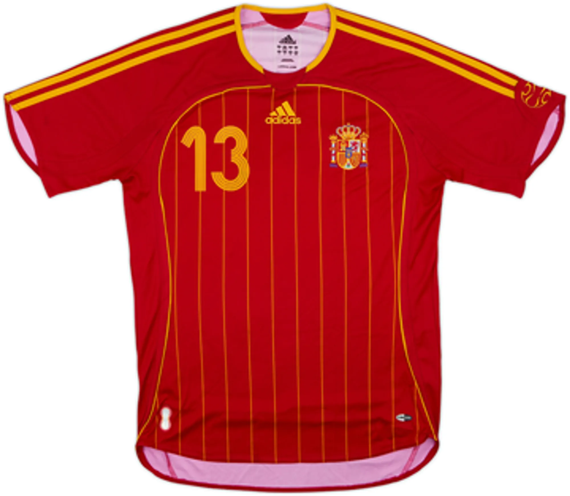 2006-08 Spain Home Shirt A.Iniesta #13 - 9/10 - (S)