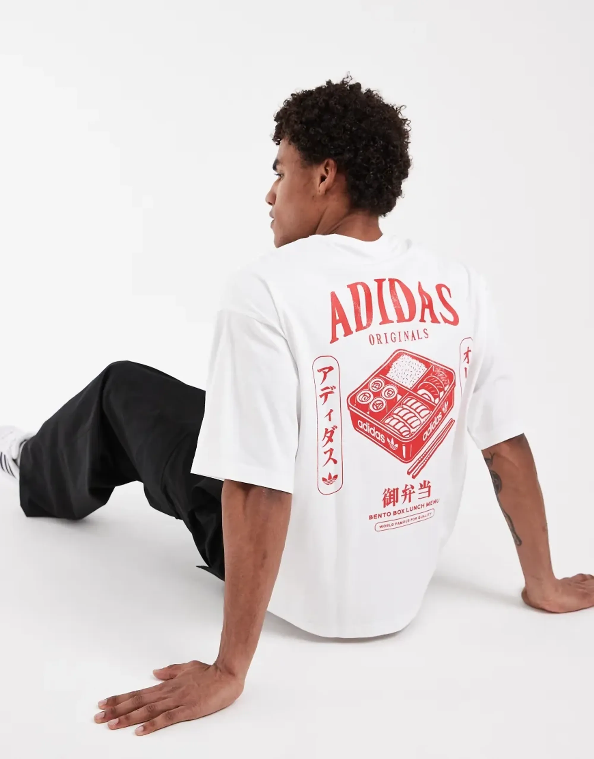 Adidas Originals Bentobox T-Shirt In White And Red