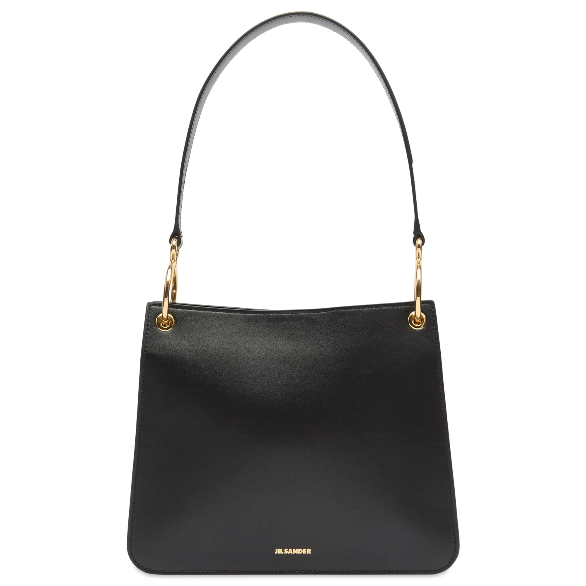 Jil Sander Women's Otto SM Leather Shoulder Bag Black